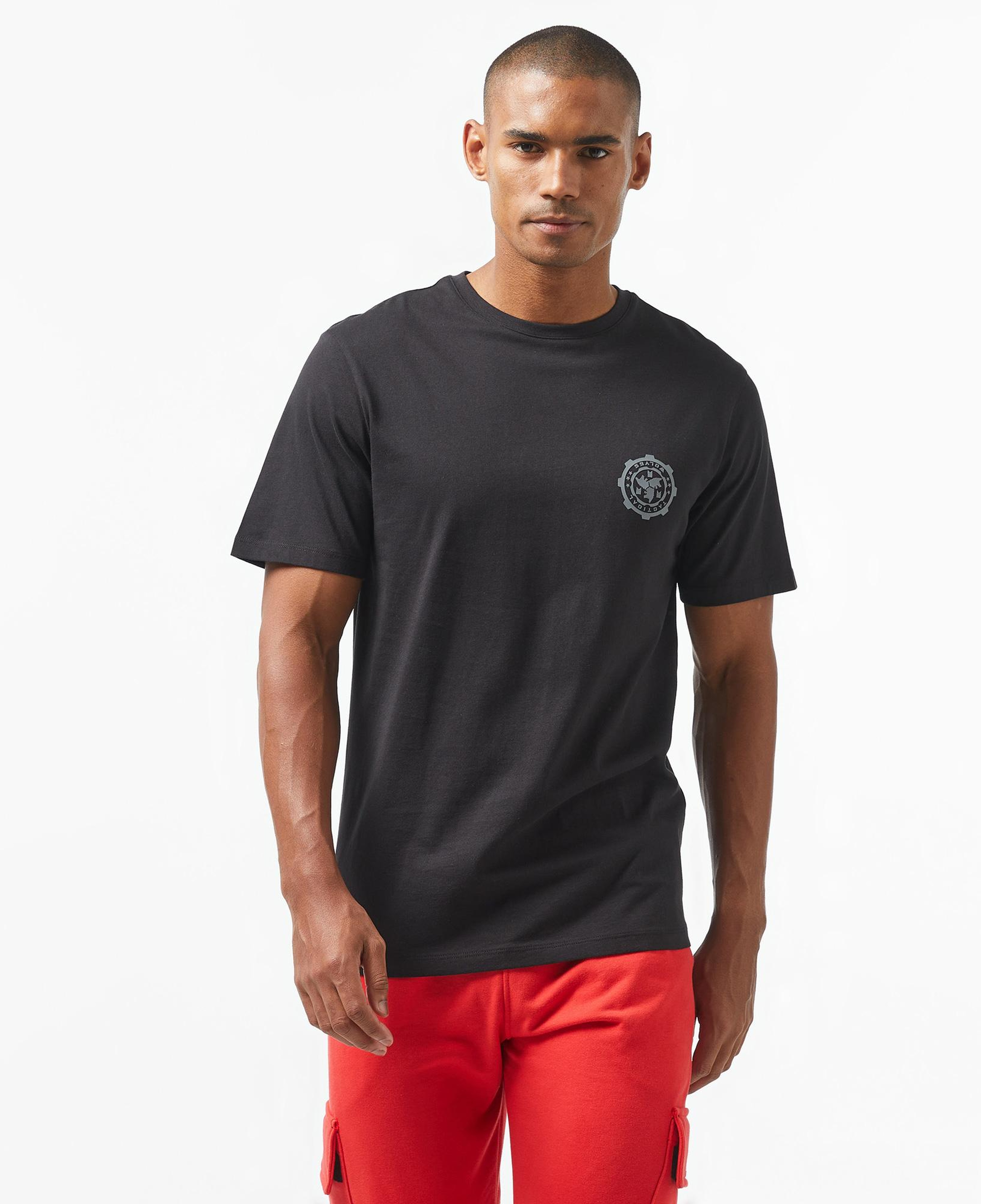 Tactical Wolves Classic Erkek Siyah Günlük T-Shirt