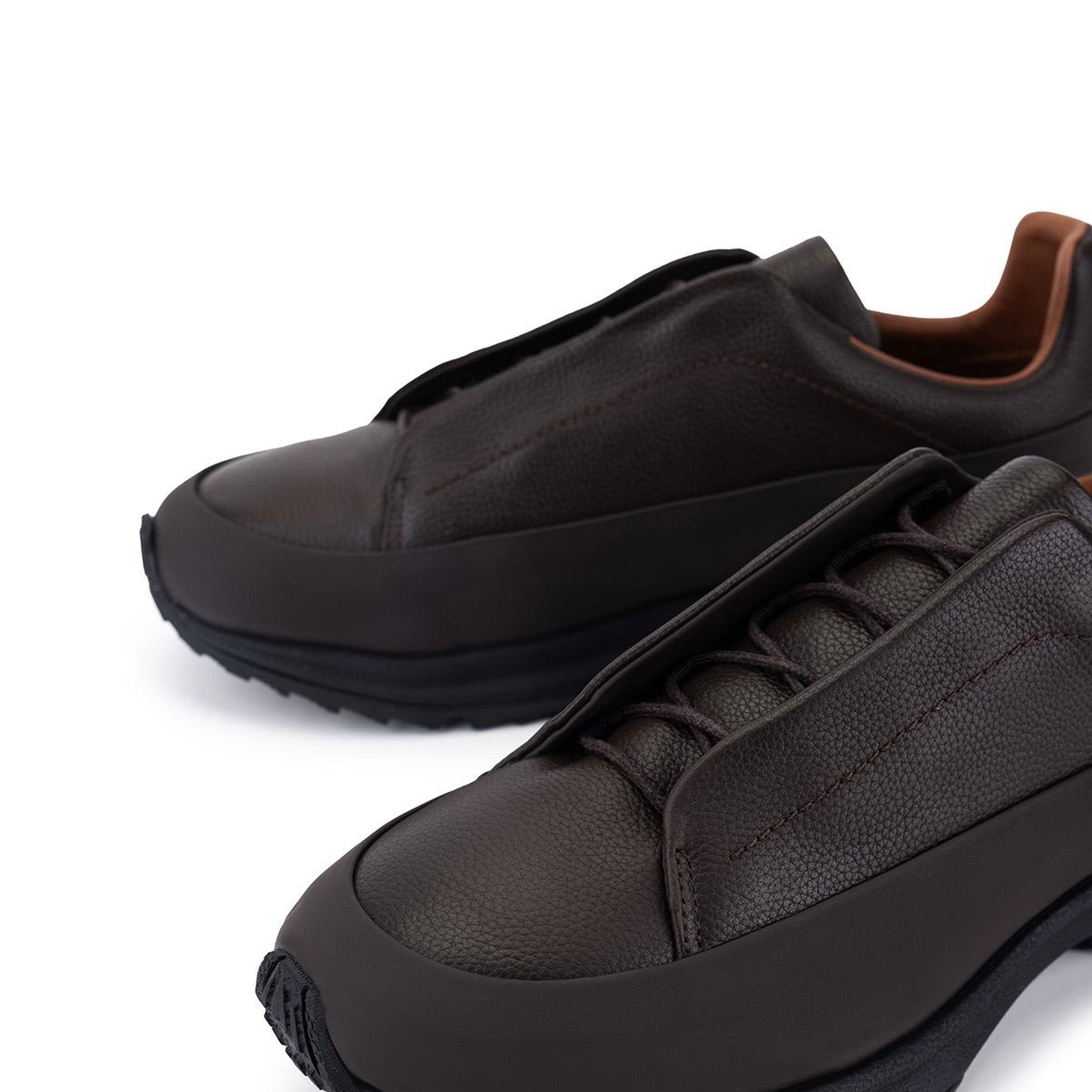 Tamer Tanca Erkek Hakiki Deri Kahverengi Sneakers & Spor Ayakkabı
