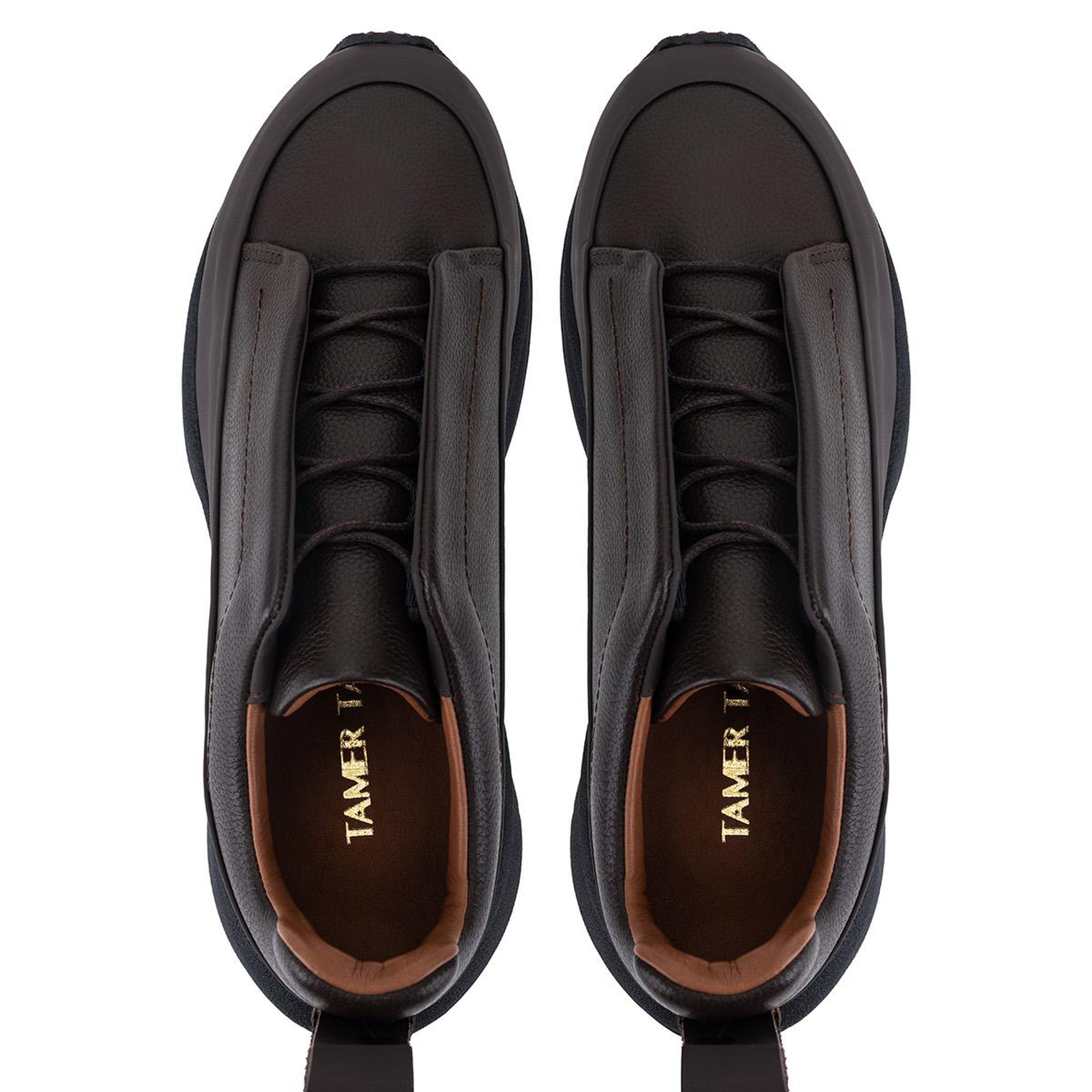Tamer Tanca Erkek Hakiki Deri Kahverengi Sneakers & Spor Ayakkabı