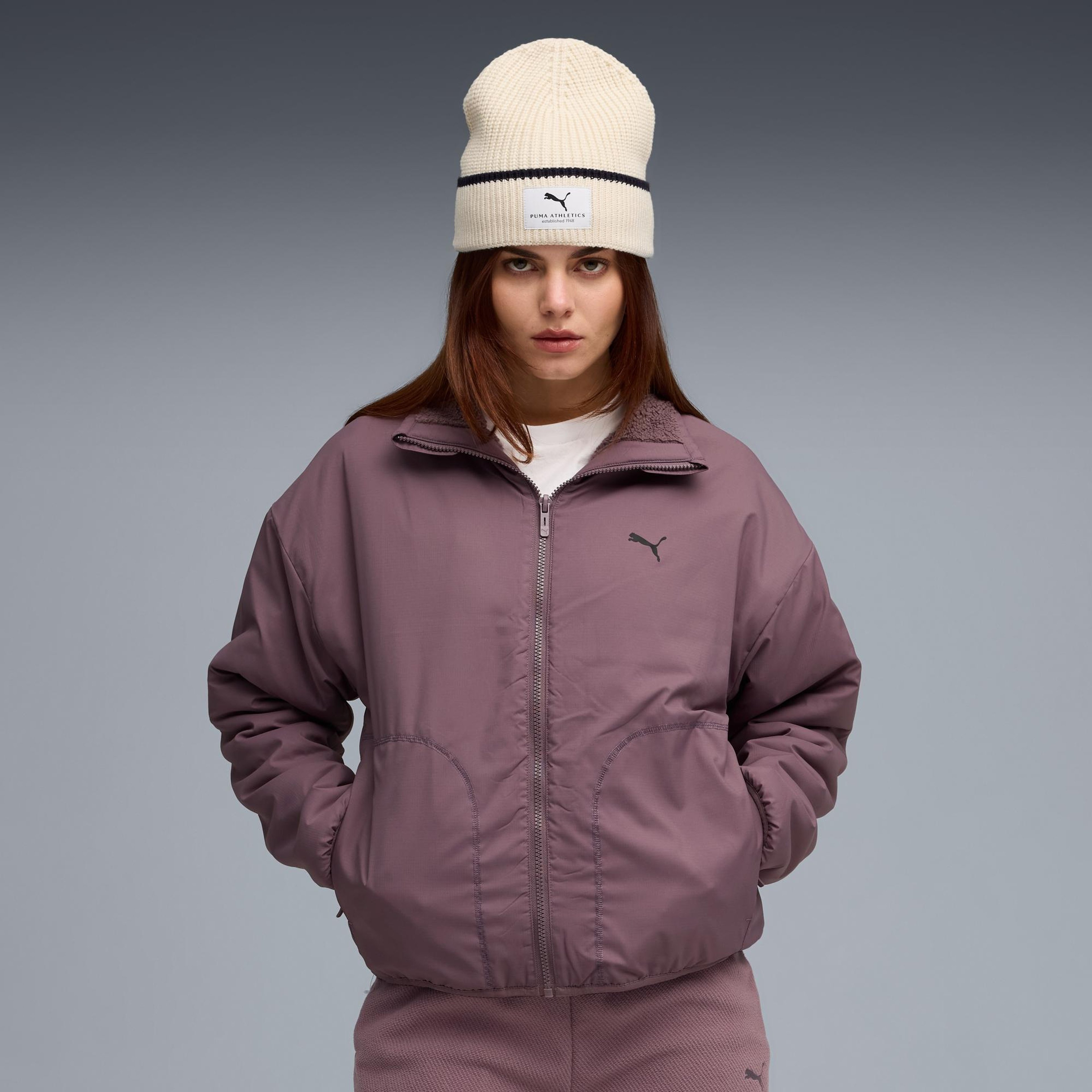 Puma Reversible Kadın Mor Ceket