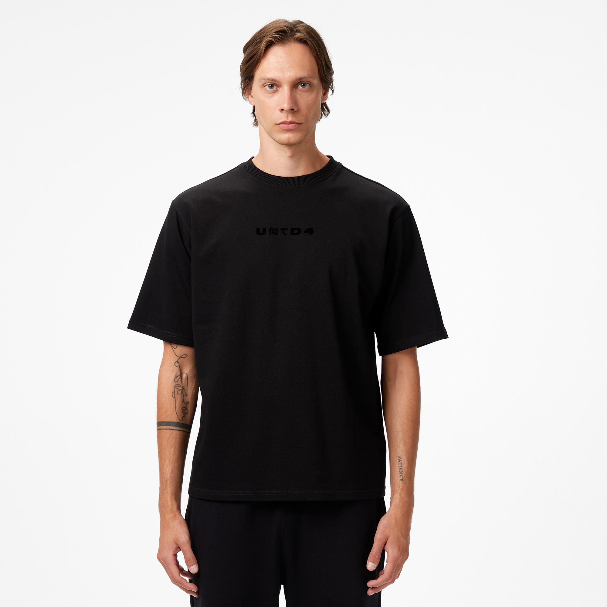 UNITED4 Erkek Siyah T-Shirt