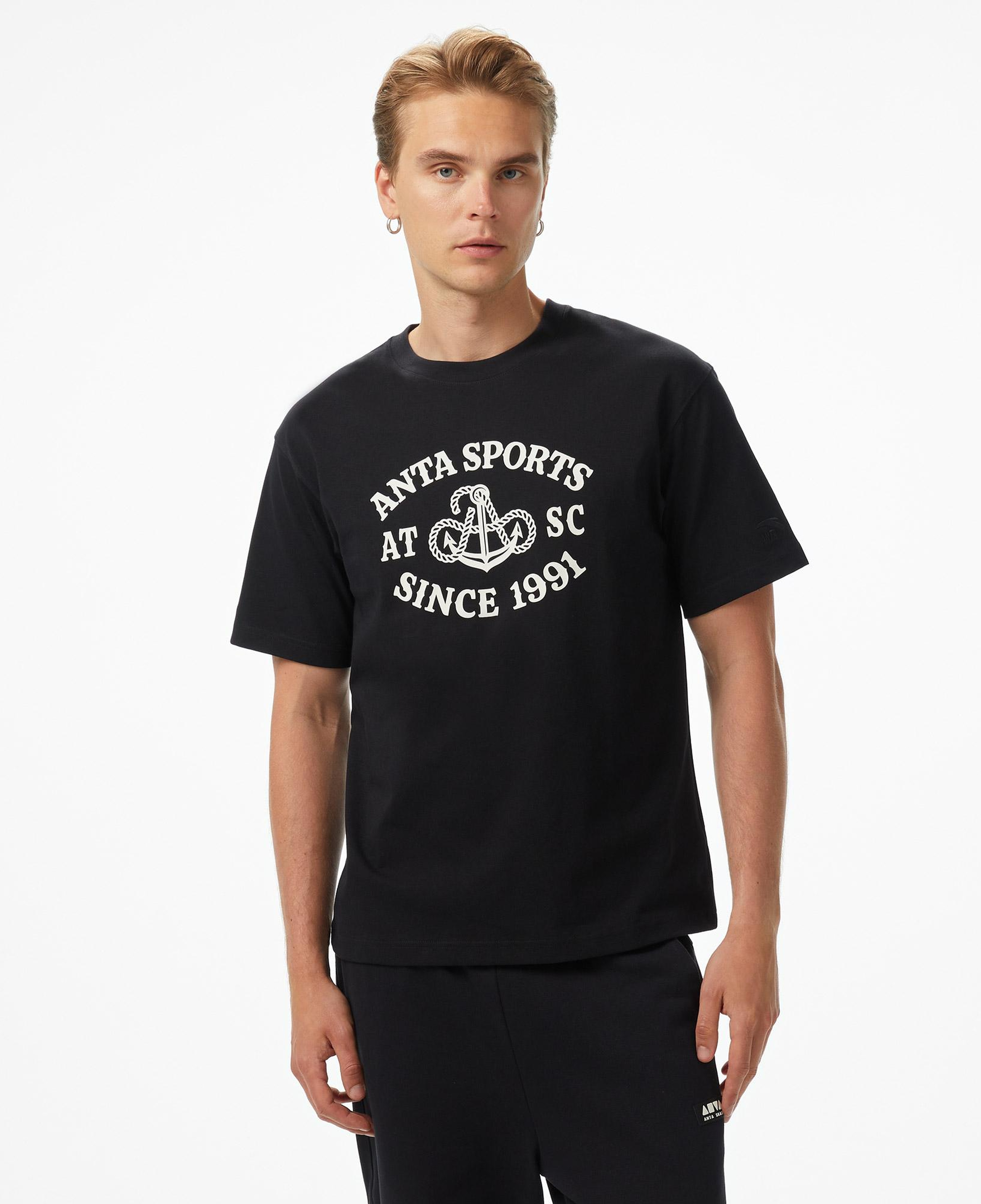 Anta Sports Club Erkek Siyah T-Shirt