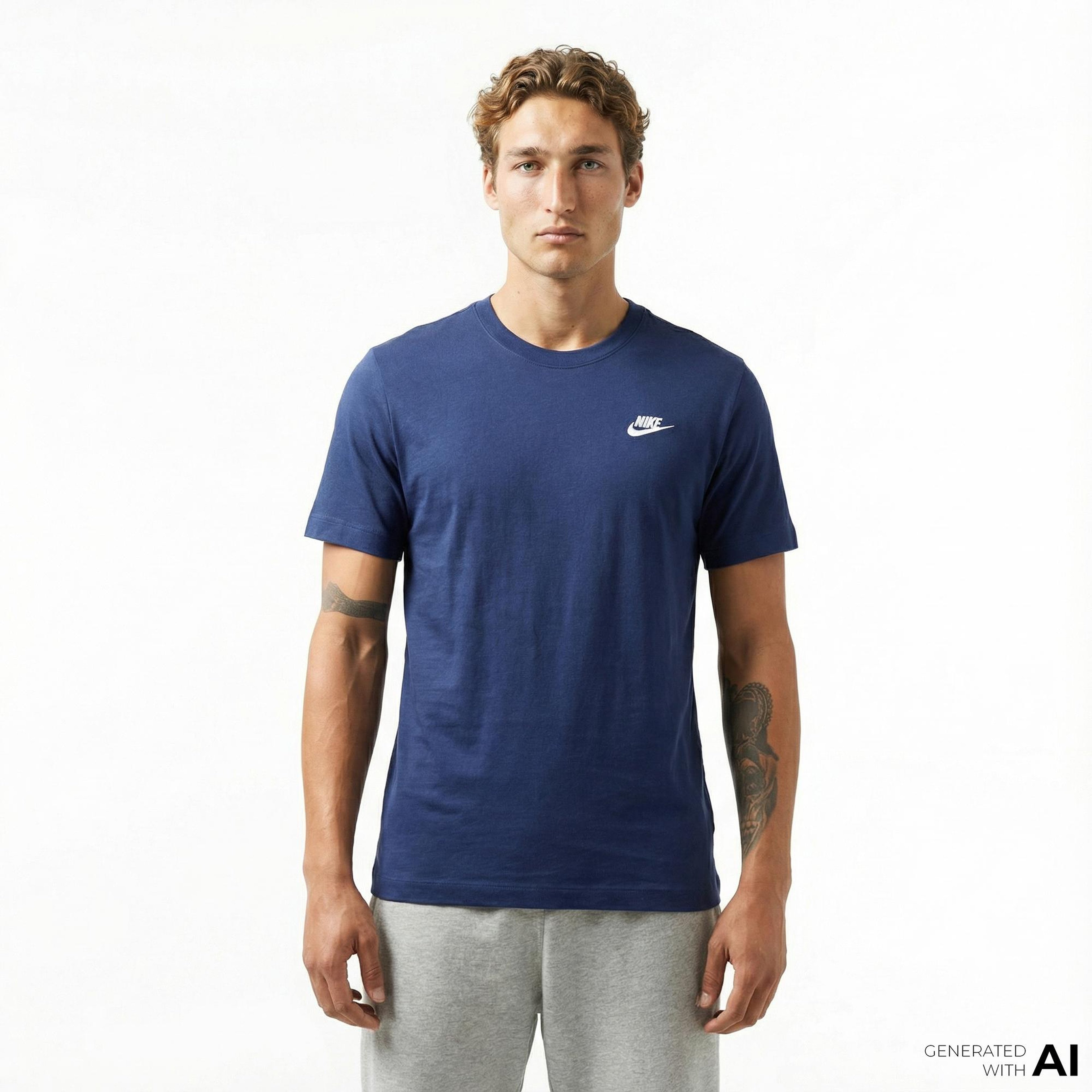 Nike Sportswear Club Erkek Lacivert T-Shirt