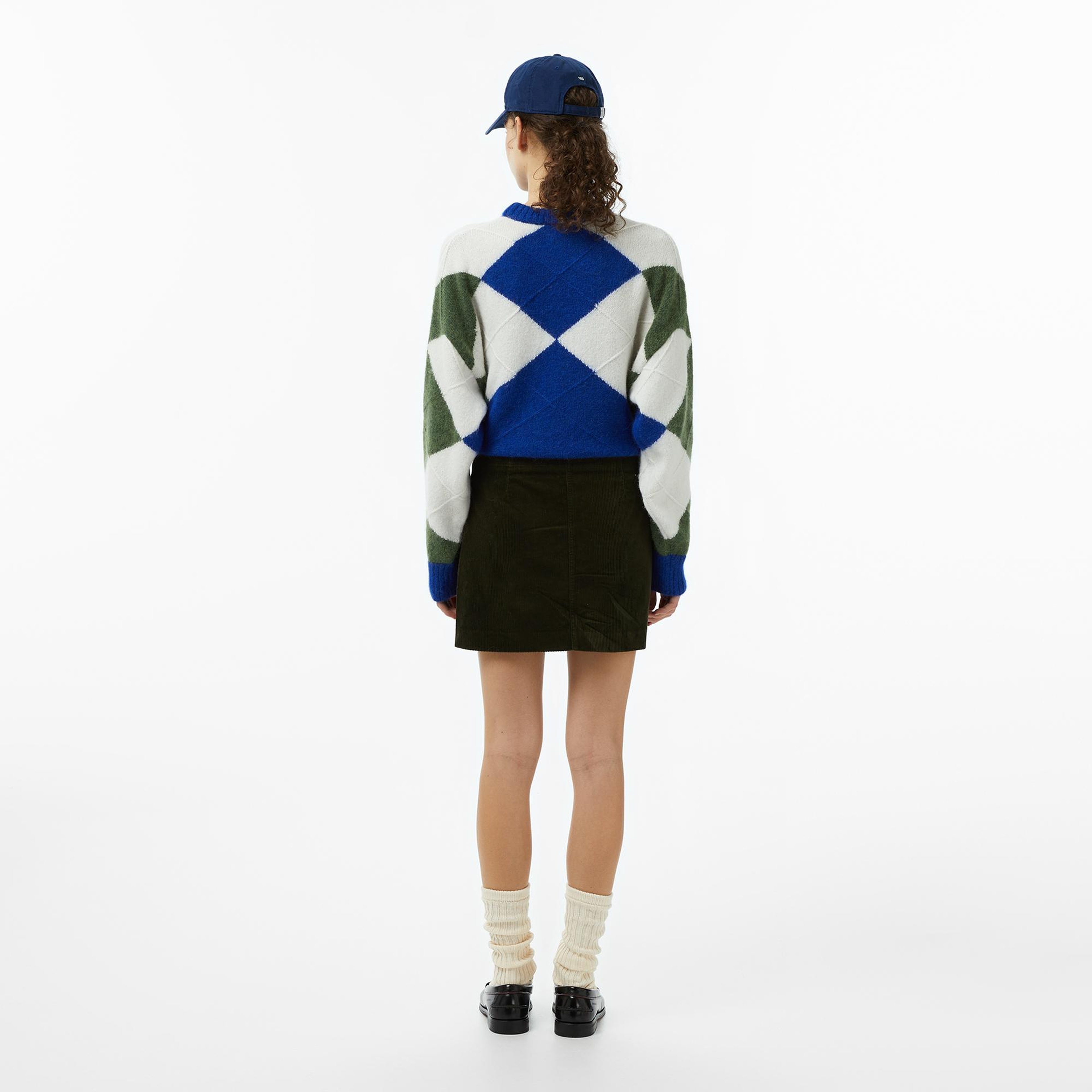 Tommy Hilfiger Corduroy Mini Kadın Yeşil Etek