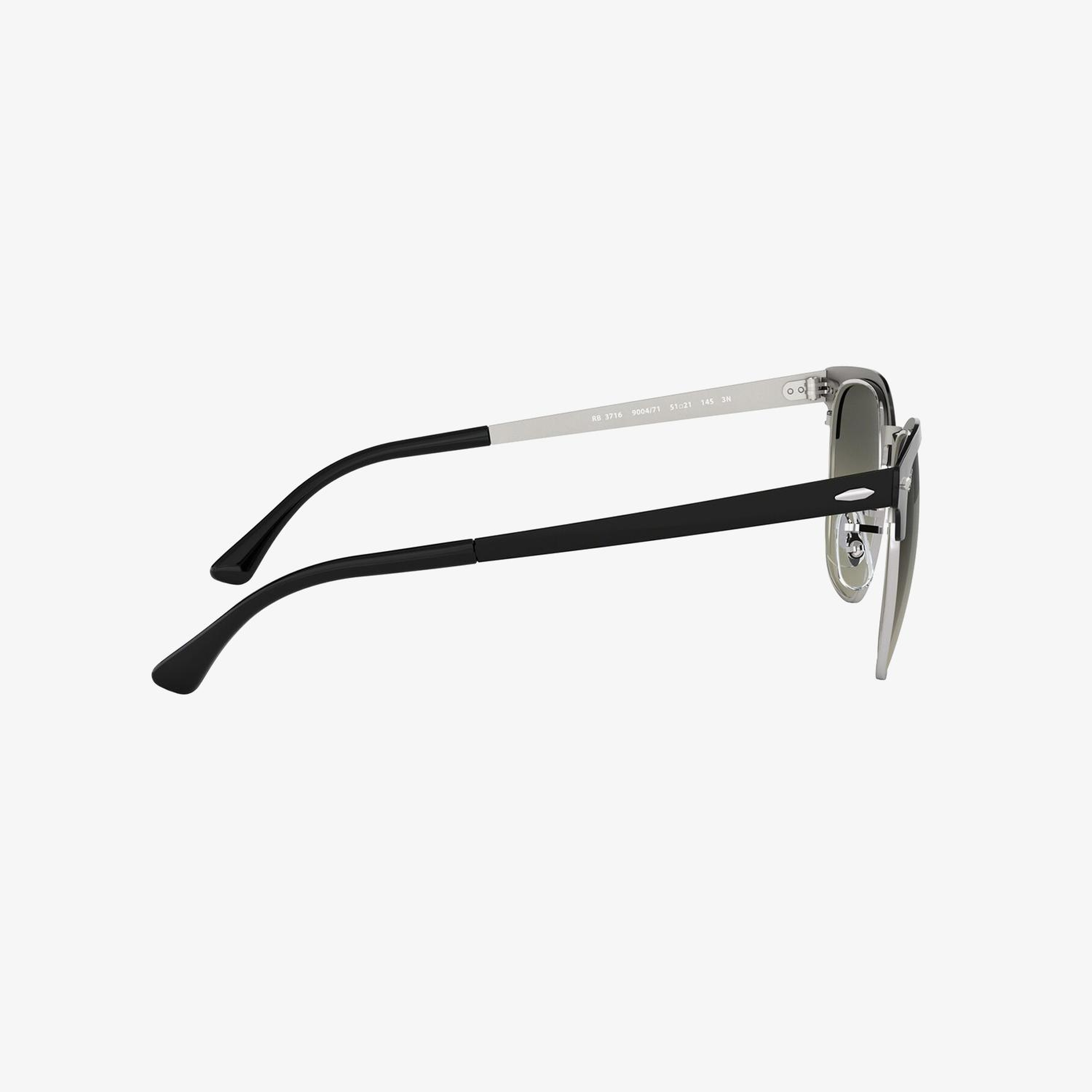 RAY-BAN 0RB3716 Clubmaster Metal Unisex Silver Siyah Güneş Gözlüğü