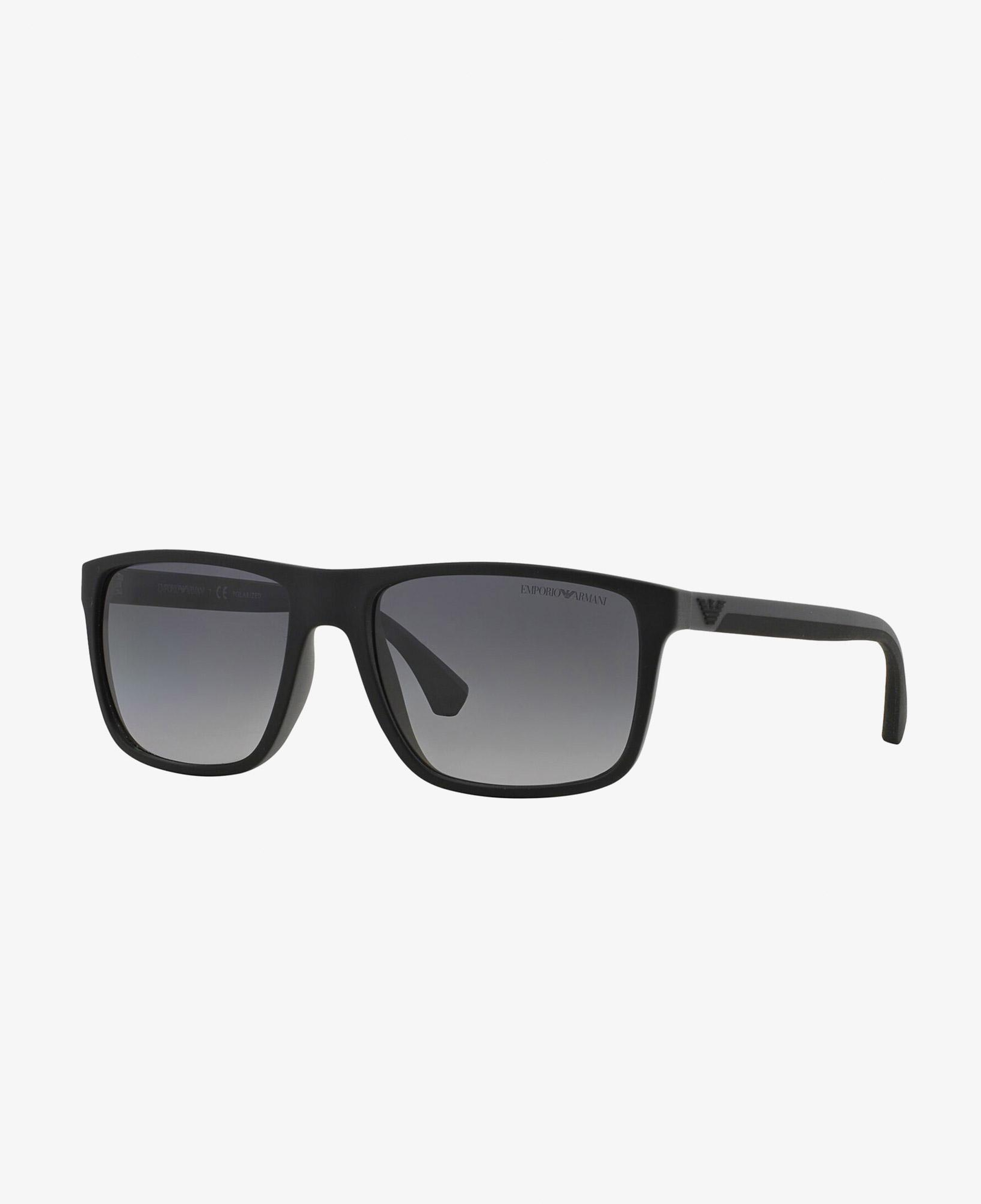 Emporio Armani Erkek Siyah-Gri Rubber Güneş Gözlüğü