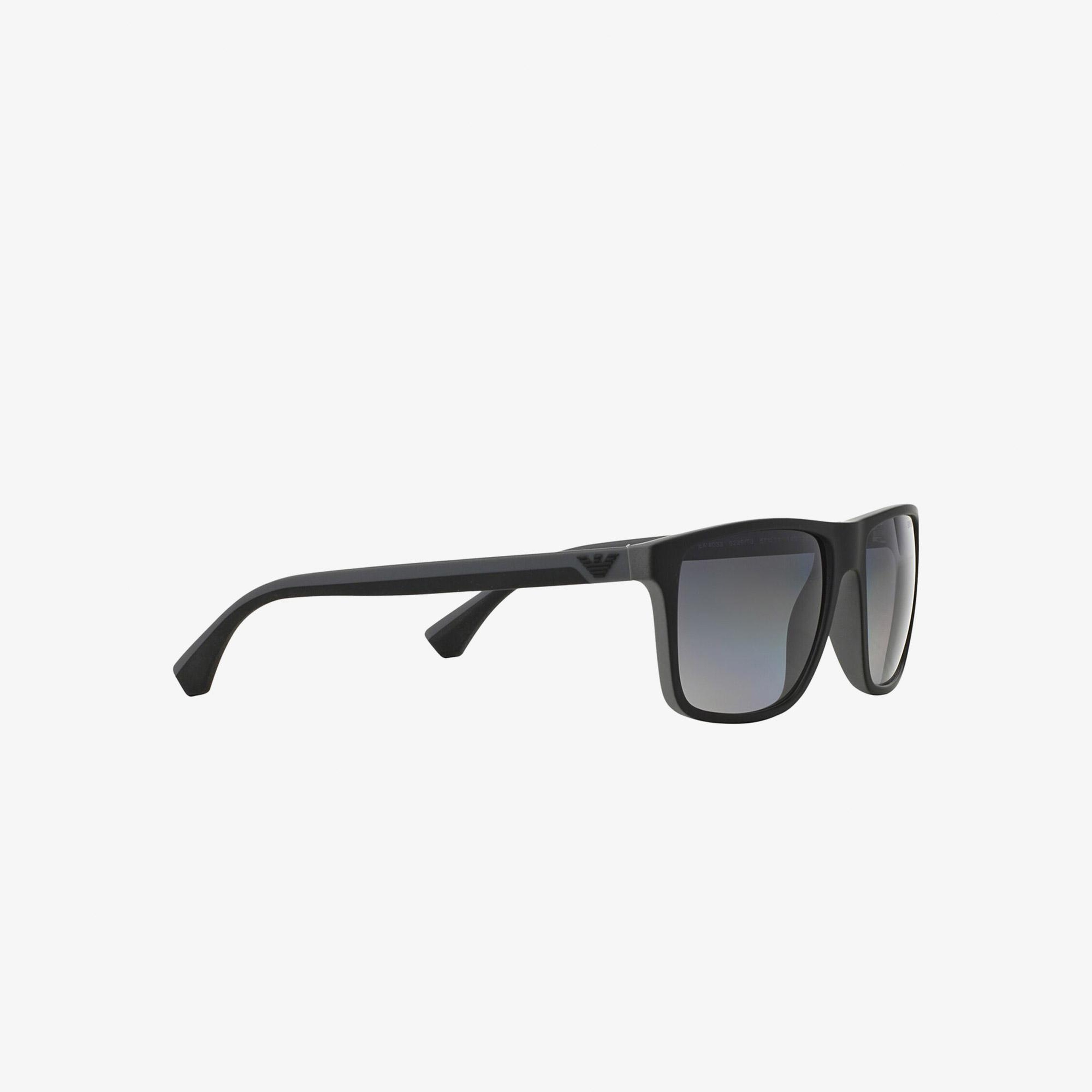 Emporio Armani Erkek Siyah-Gri Rubber Güneş Gözlüğü