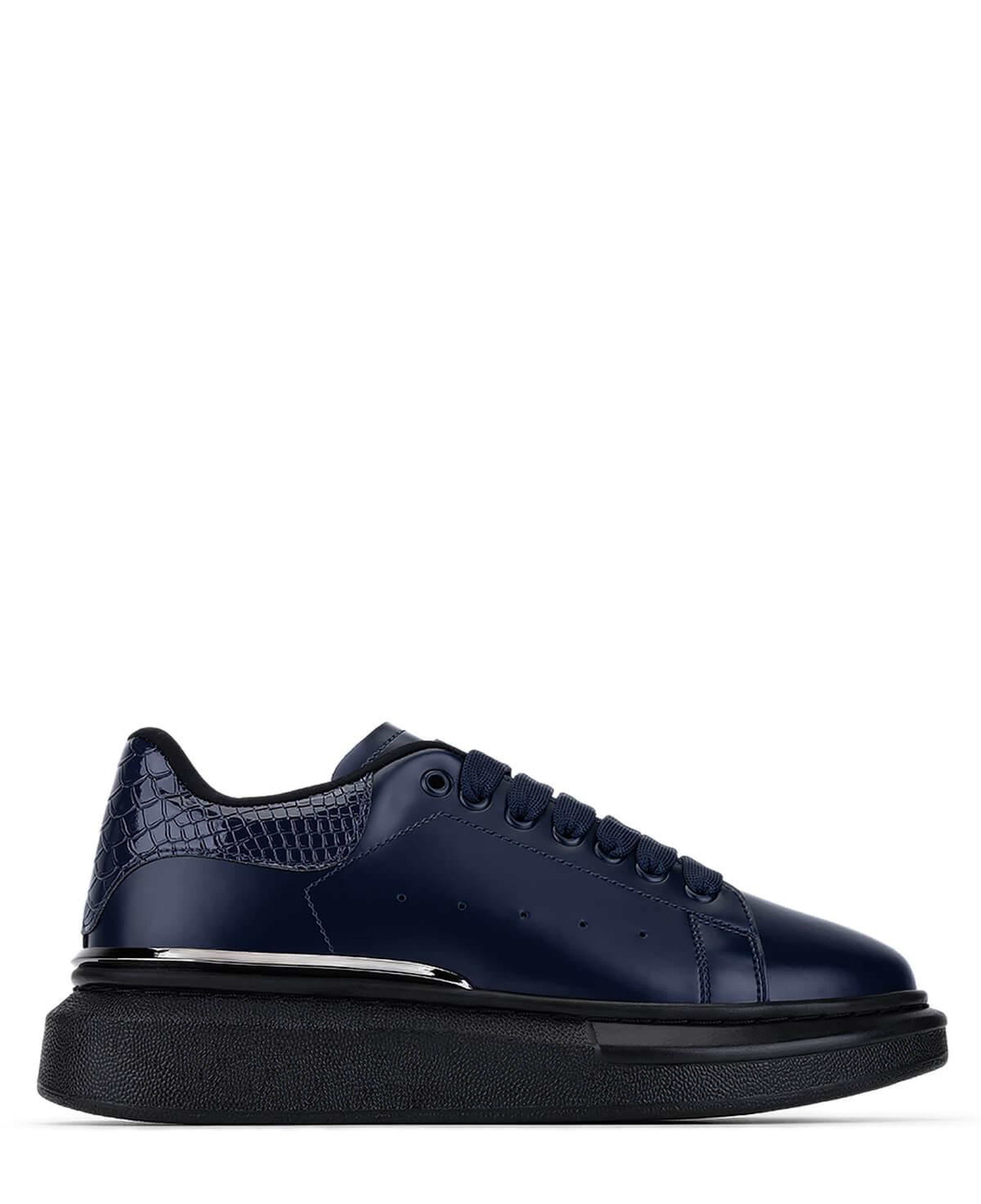 Tamer Tanca Erkek Suni Deri Lacivert Sneakers & Spor Ayakkabı