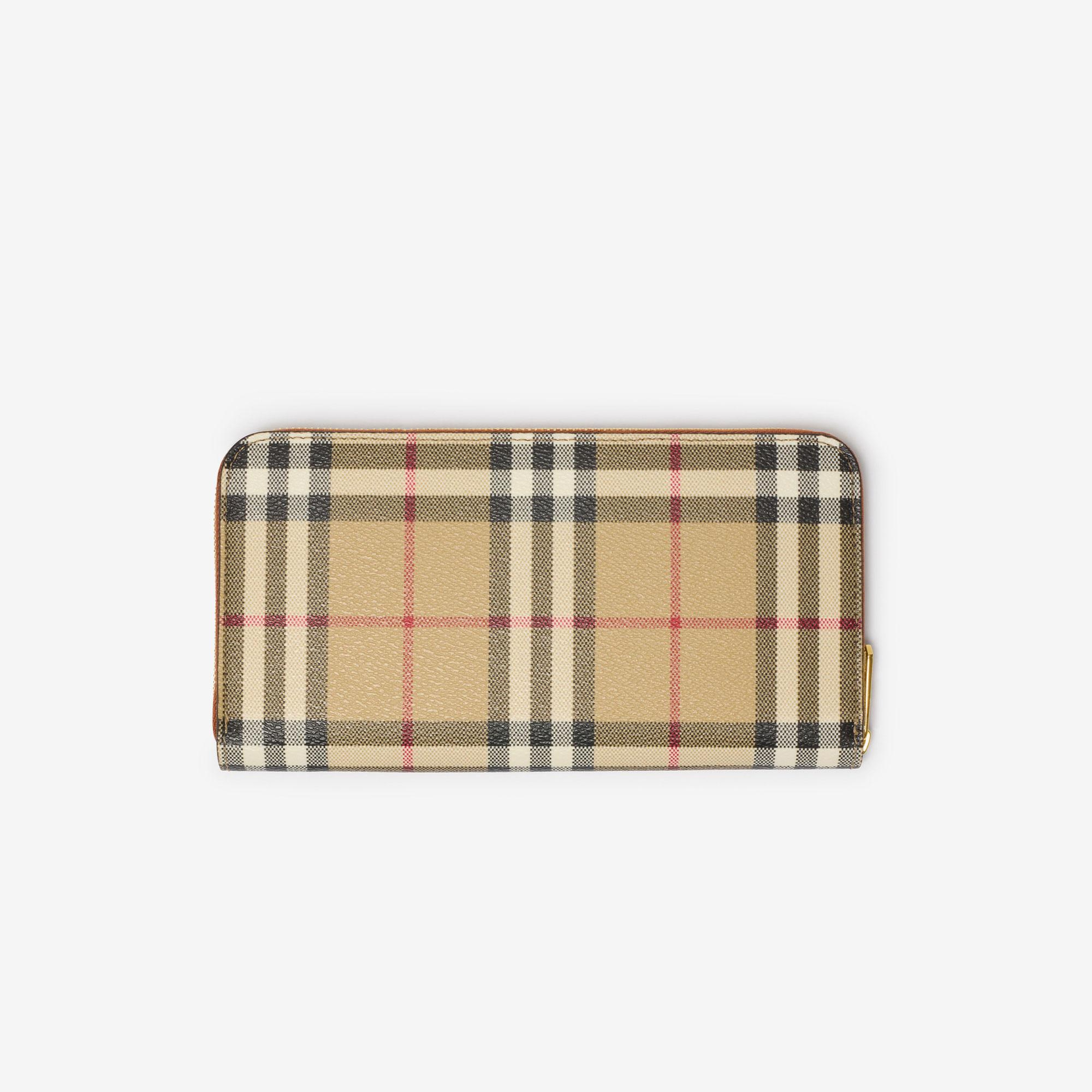 Burberry Check Zip Kadın Bej Cüzdan