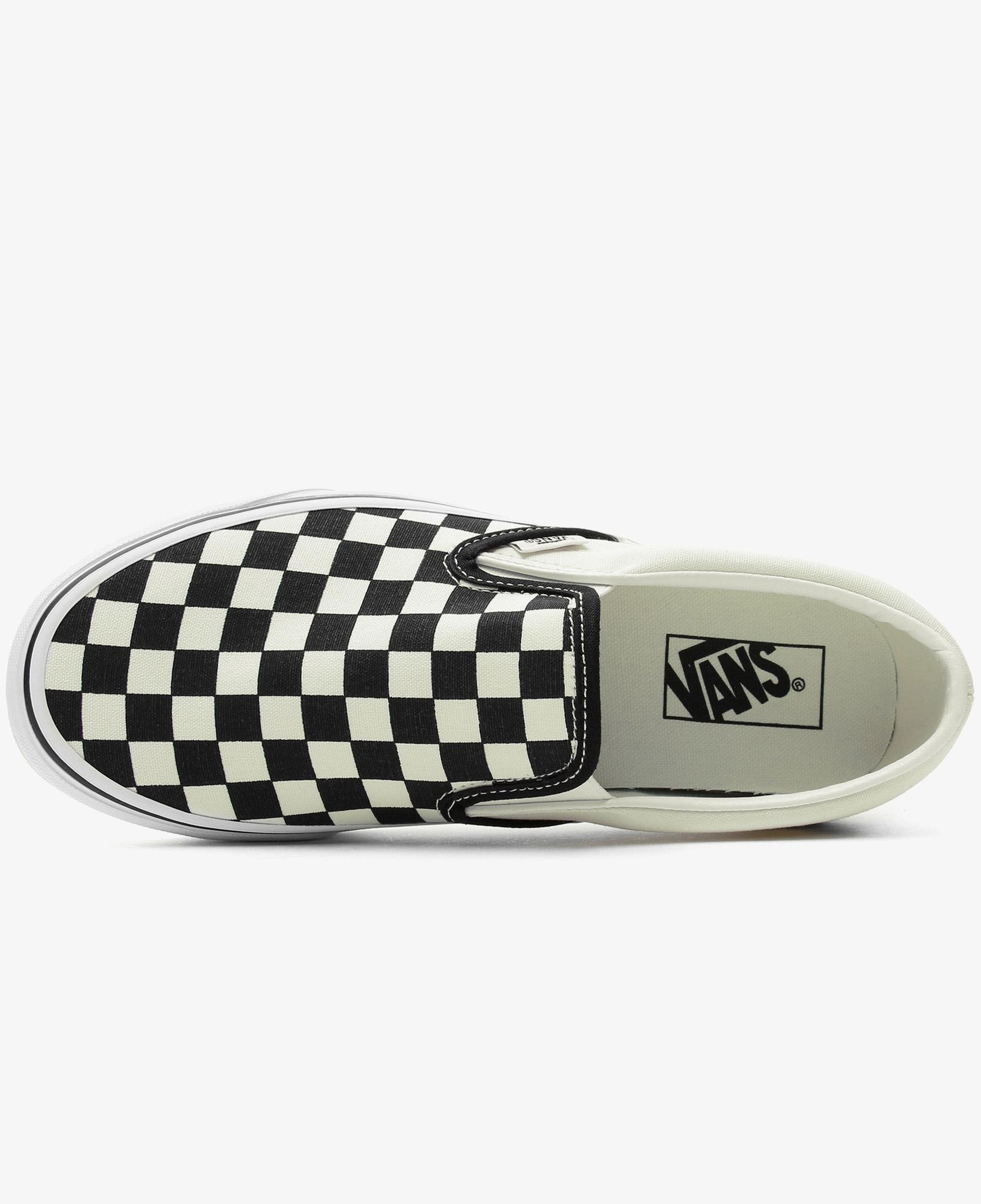 Vans Classic Slip-On Checkerboard Siyah - Bej Sneaker