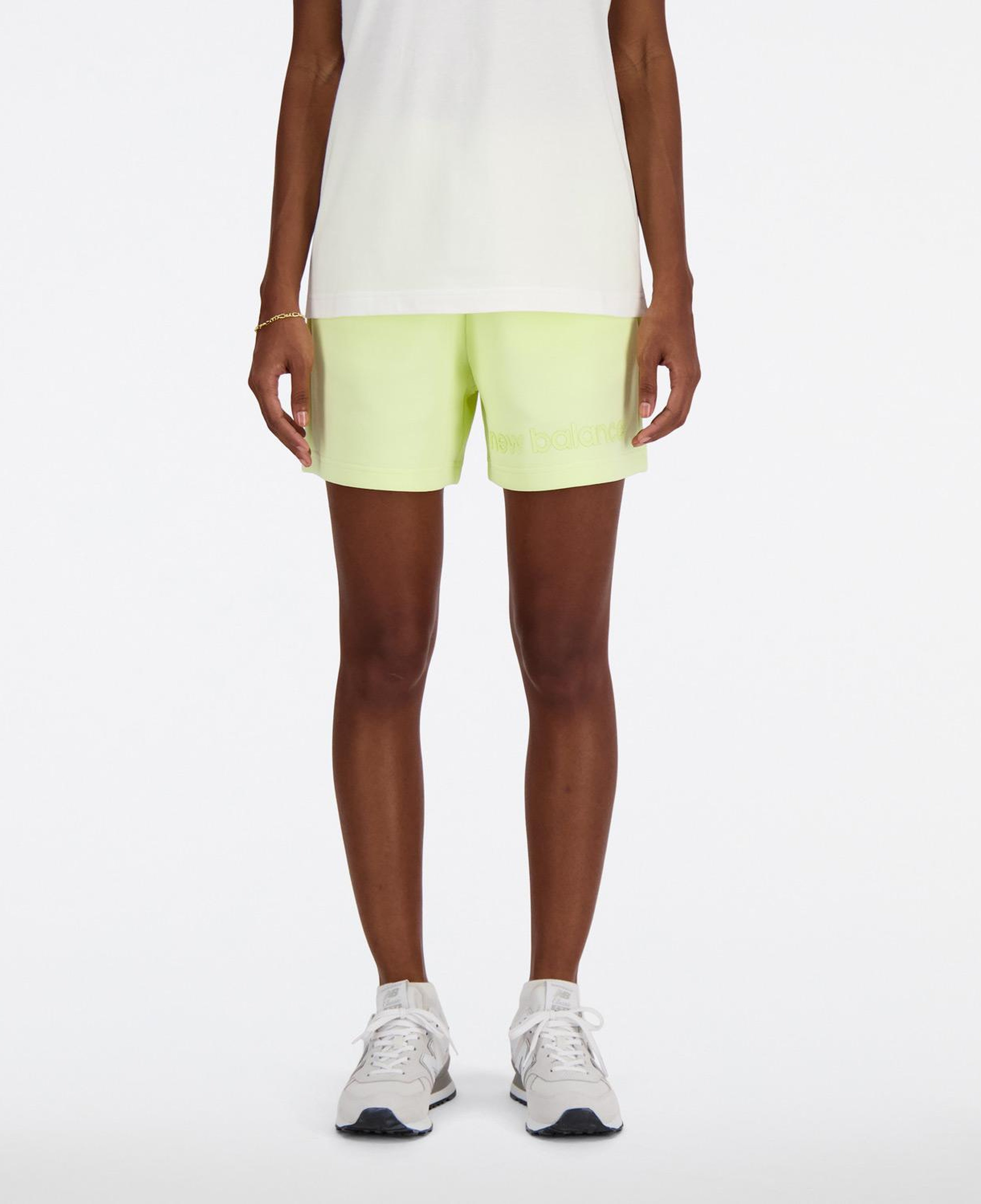 New Balance Hyperembossed Kadın Sarı Antrenman Şort