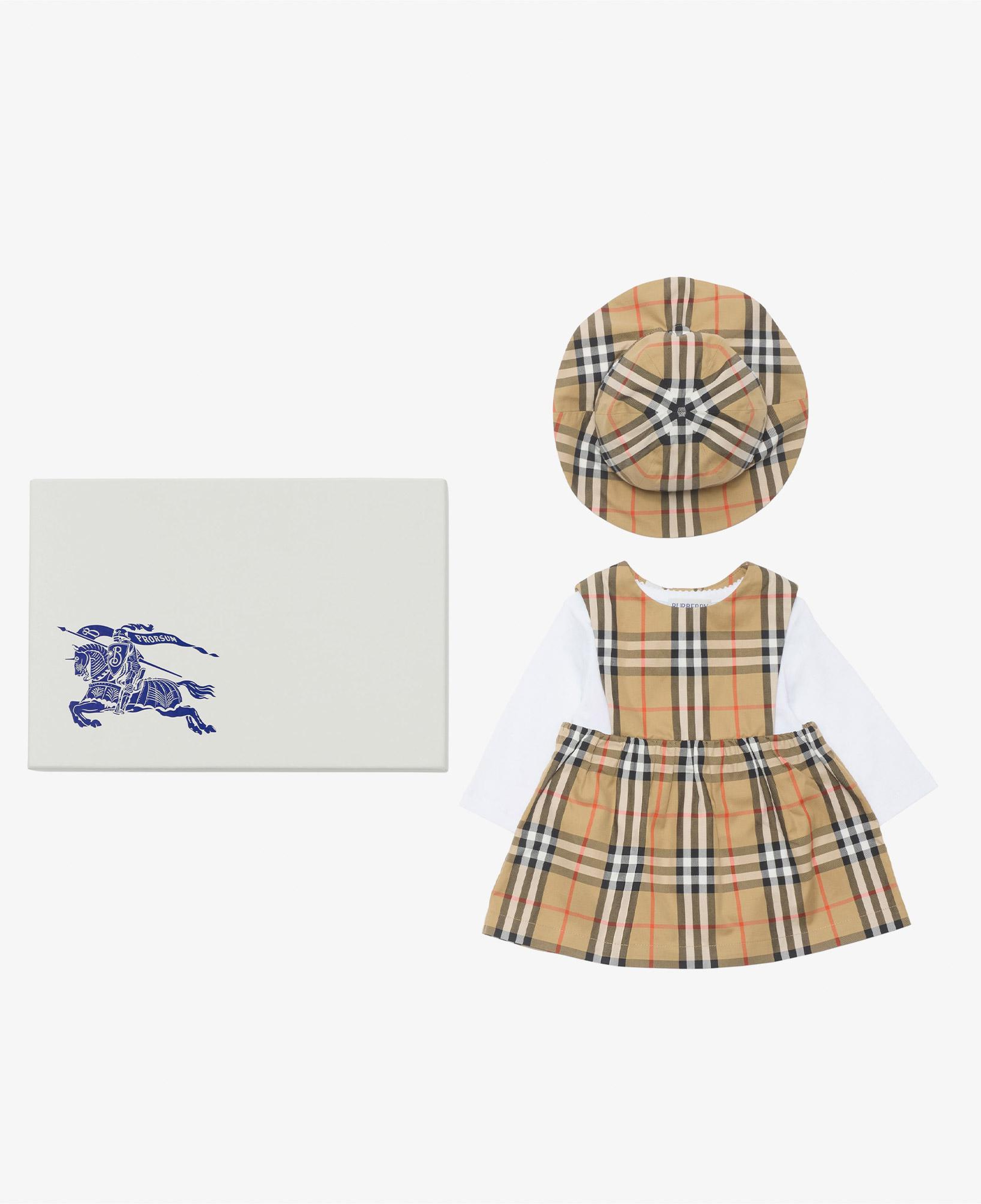 Burberry Halıma Check Çocuk Bej Hediye Seti