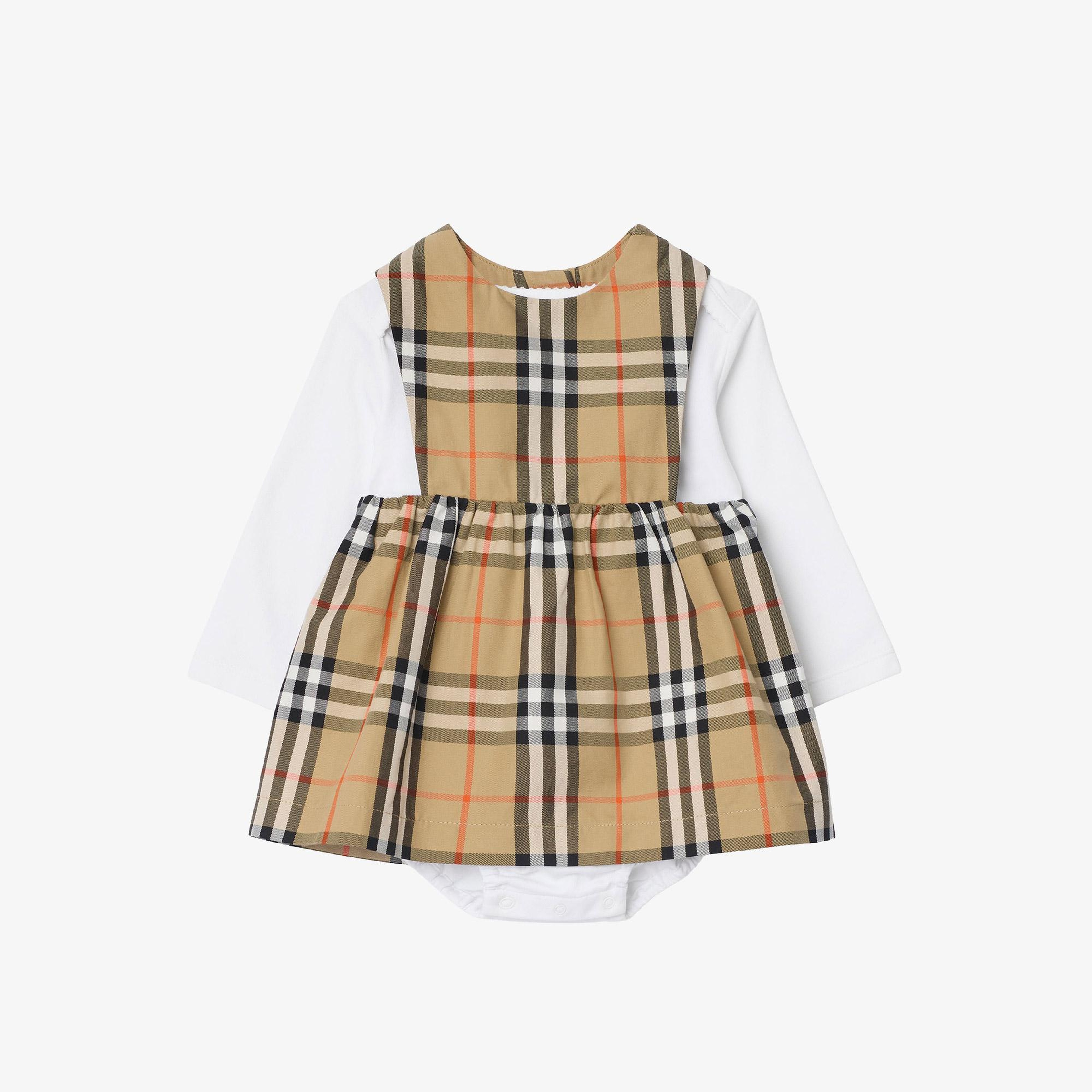Burberry Halıma Check Çocuk Bej Hediye Seti