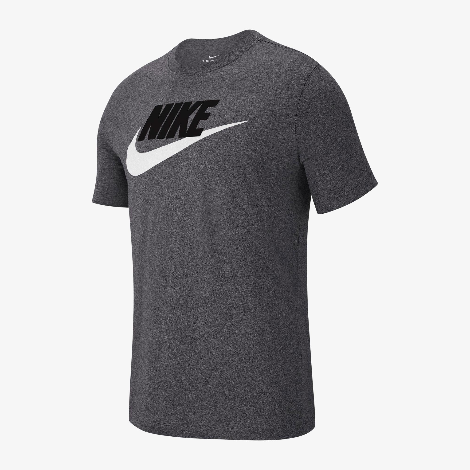 Nike Sportswear Icon Futura Erkek Gri T-Shirt