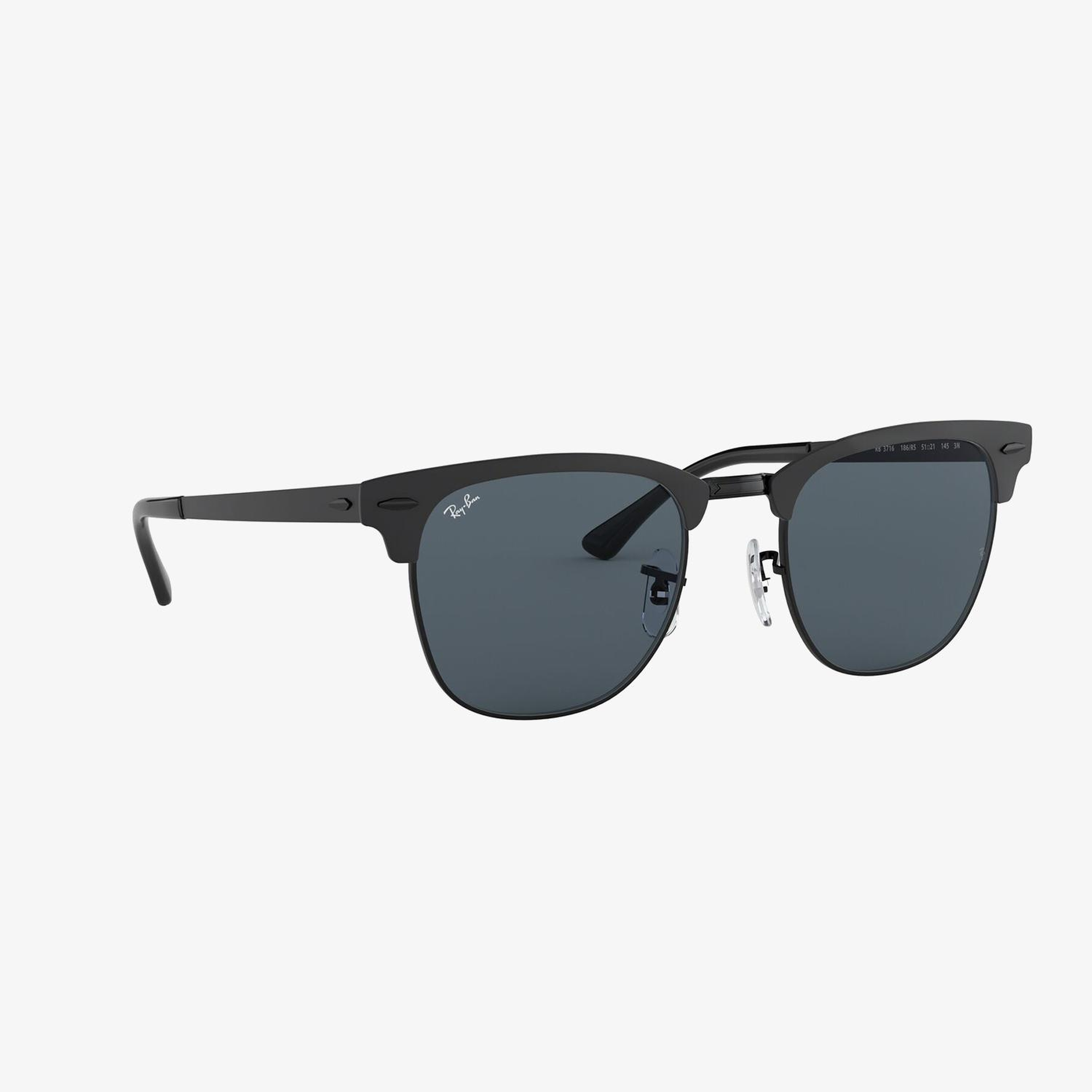 RAY-BAN 0RB3716 Clubmaster Metal Unisex Shiny Siyah Top Mat Güneş Gözlüğü