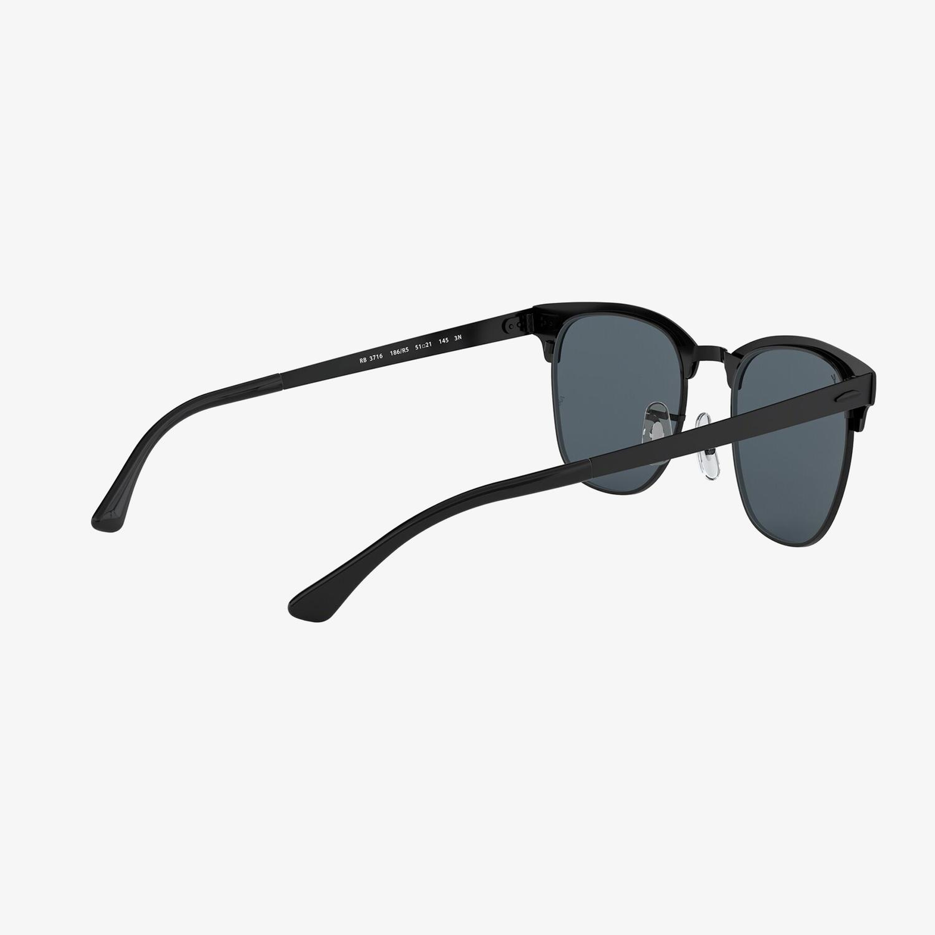 RAY-BAN 0RB3716 Clubmaster Metal Unisex Shiny Siyah Top Mat Güneş Gözlüğü