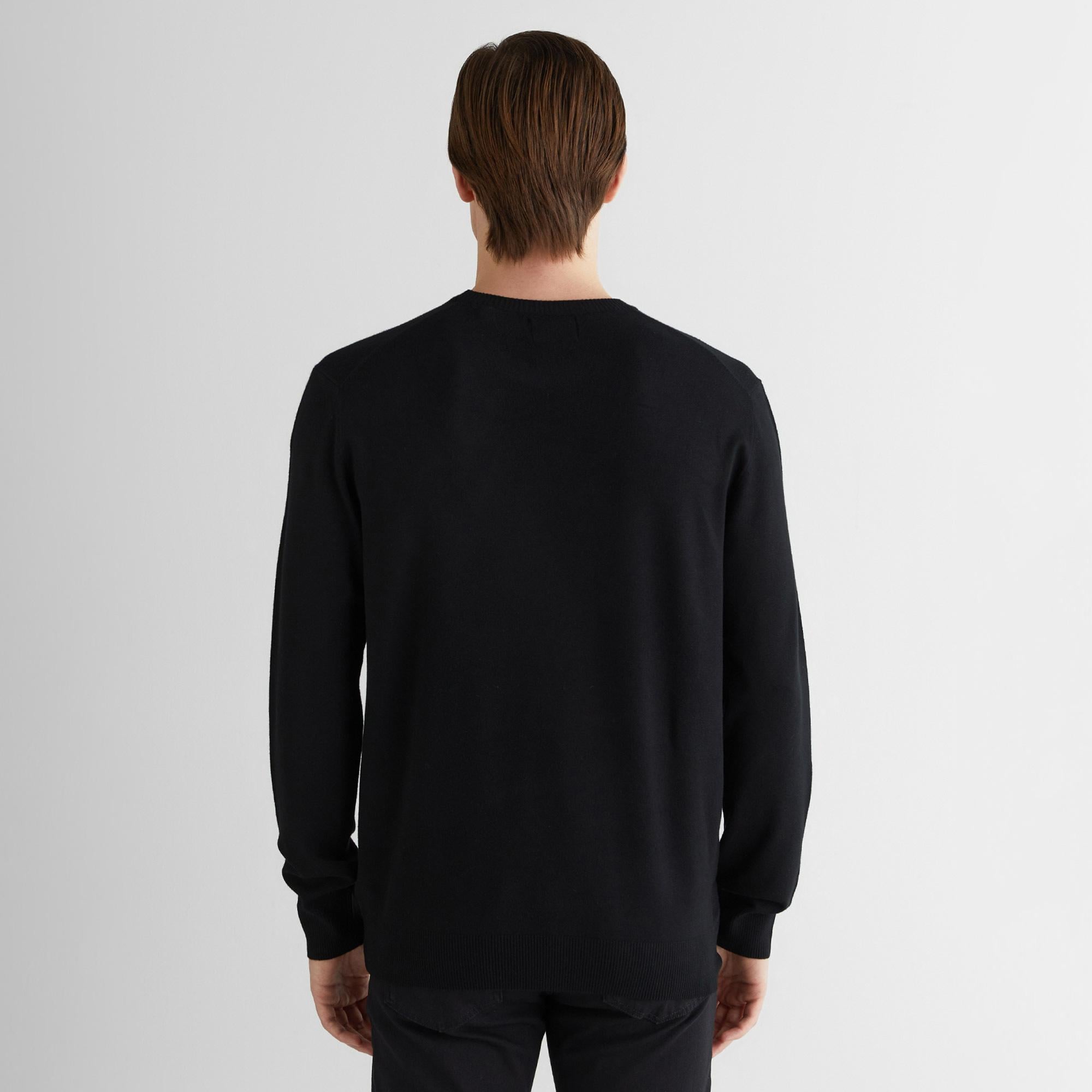 GANT Erkek Siyah Regular Fit Uzun Kollu Triko