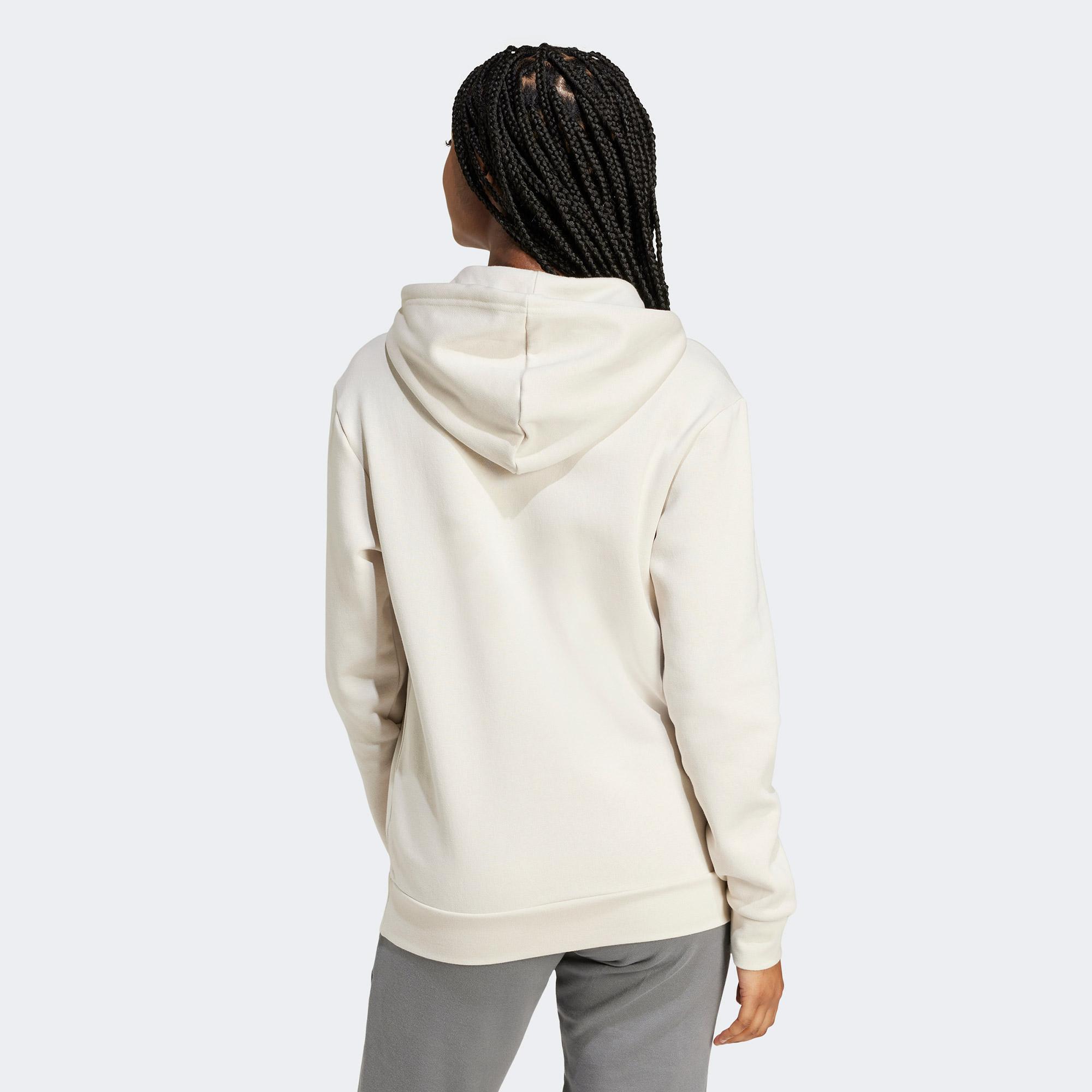 adidas Essentials Small Logo Kadın Bej Günlük Sweatshirt