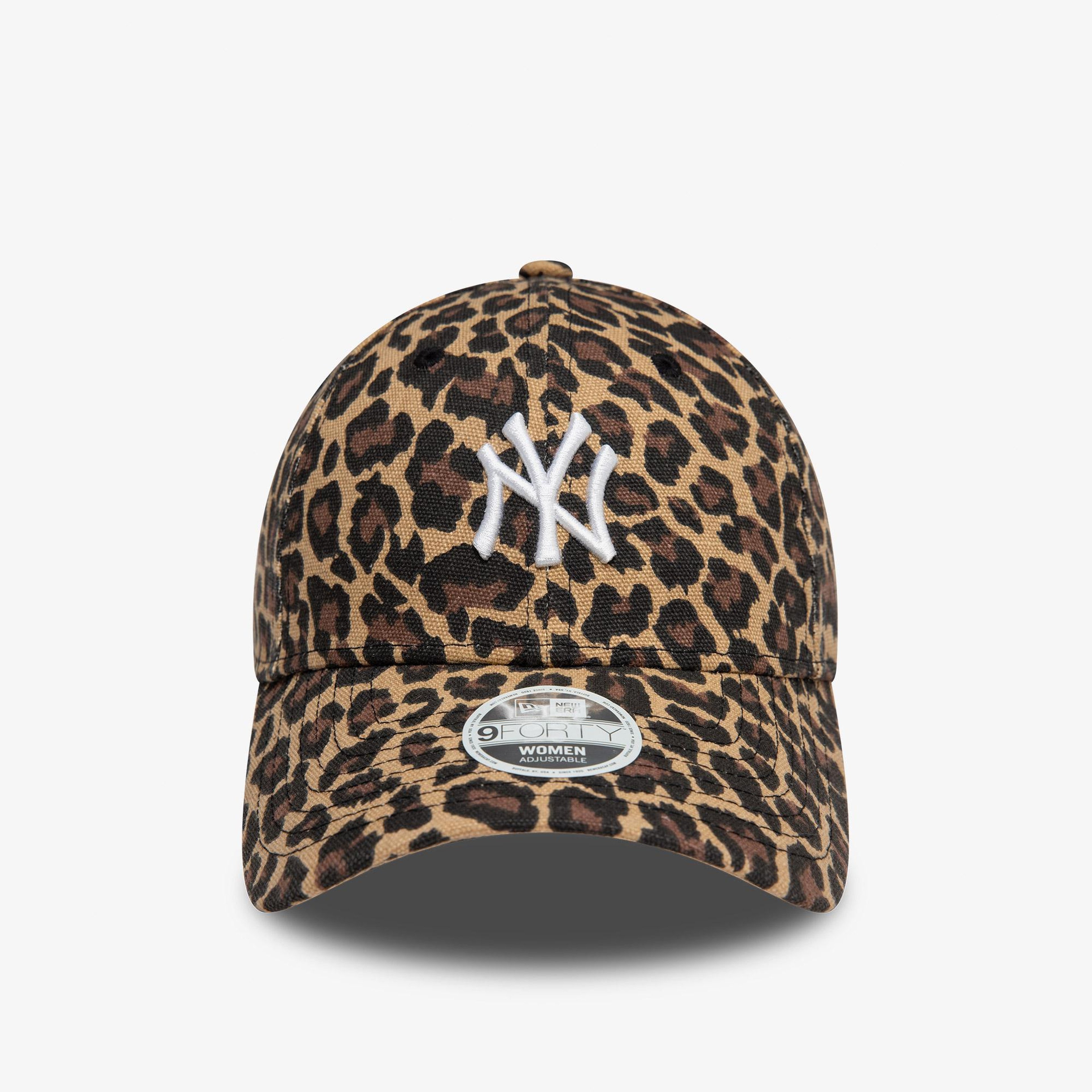 New Era 9Forty New York Yankees Leopard Kadın Kahverengi Şapka