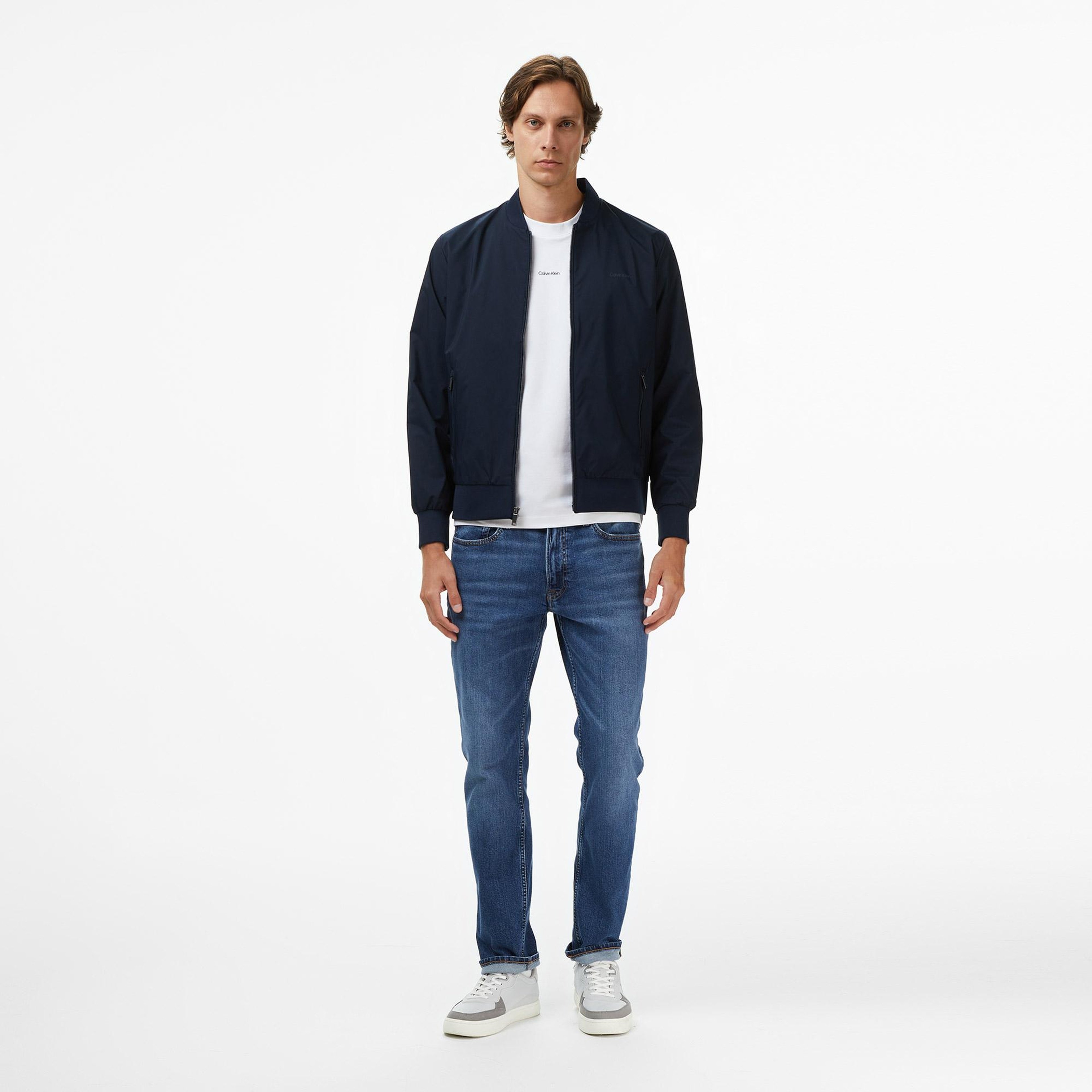 Calvin Klein Matte Bomber Erkek Lacivert Ceket