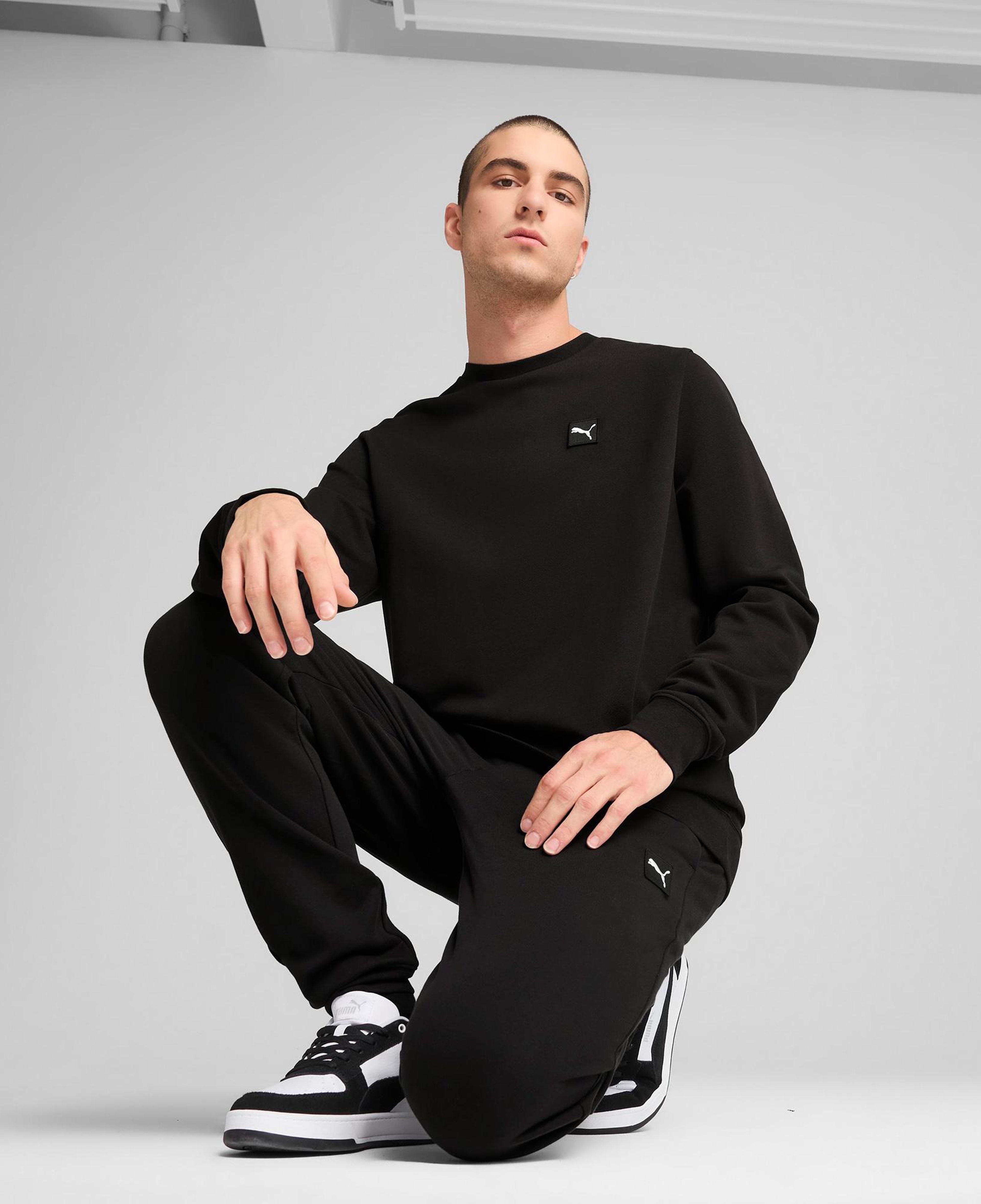 Puma Ess Elevated Crew Tr Erkek Siyah Sweatshirt