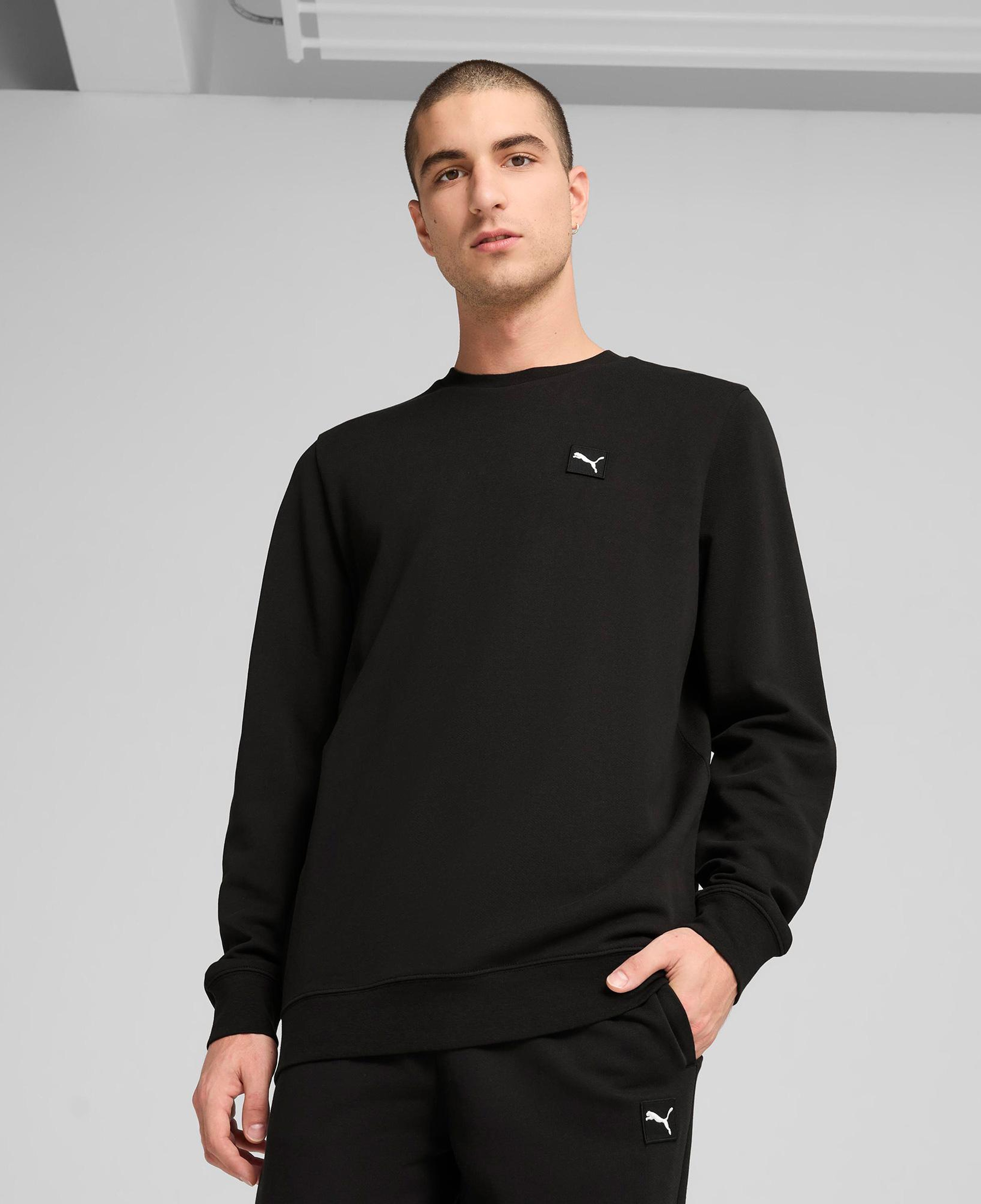 Puma Ess Elevated Crew Tr Erkek Siyah Sweatshirt