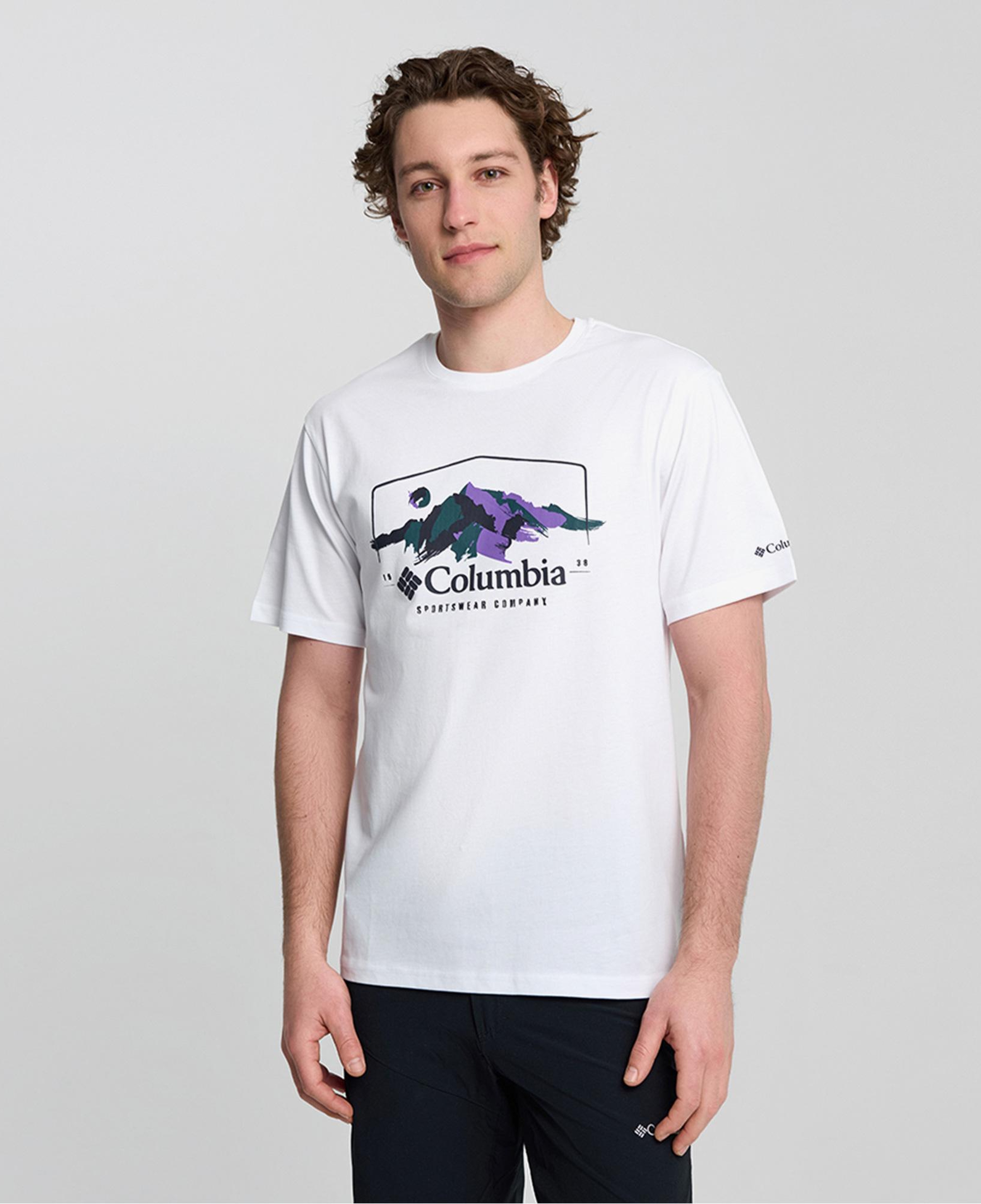 Columbia Explore Outdoors Ss Erkek Beyaz T-Shirt