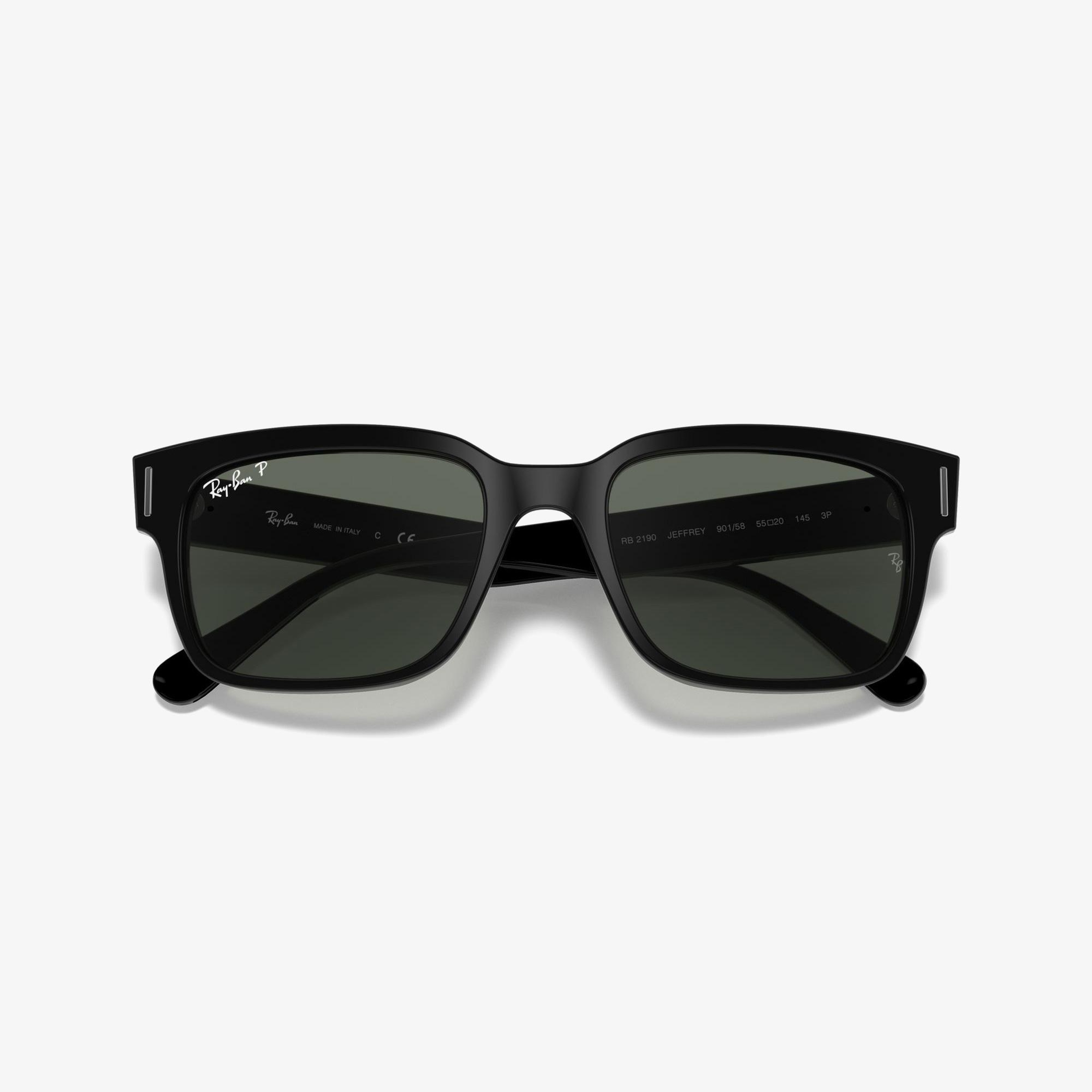 RAY-BAN 0RB2190 Jeffrey Erkek Siyah Güneş Gözlüğü