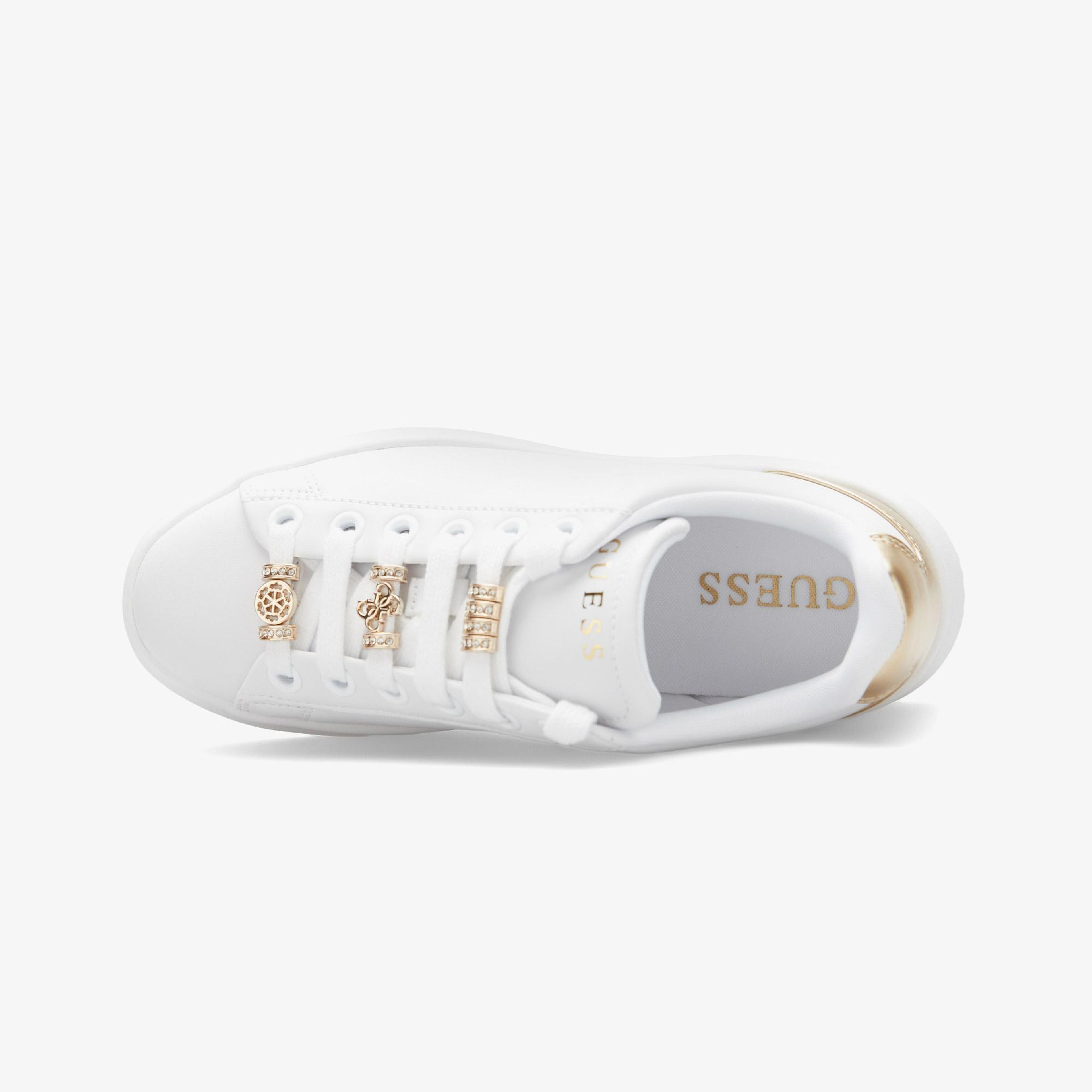 Guess Fionia Kadın Beyaz/Altın Sneaker