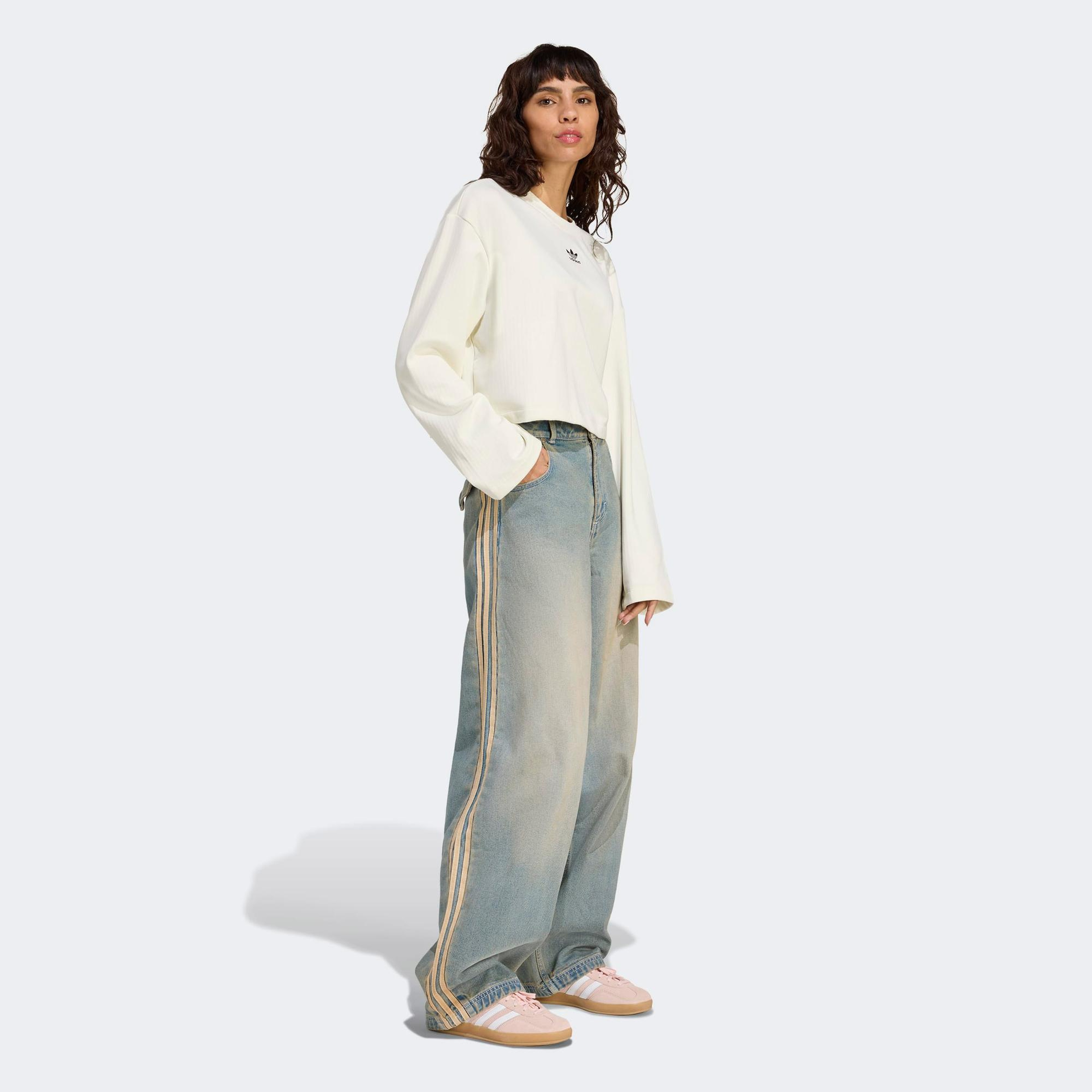 adidas P Essential Denim Pnt Kadın Mavi Pantolon