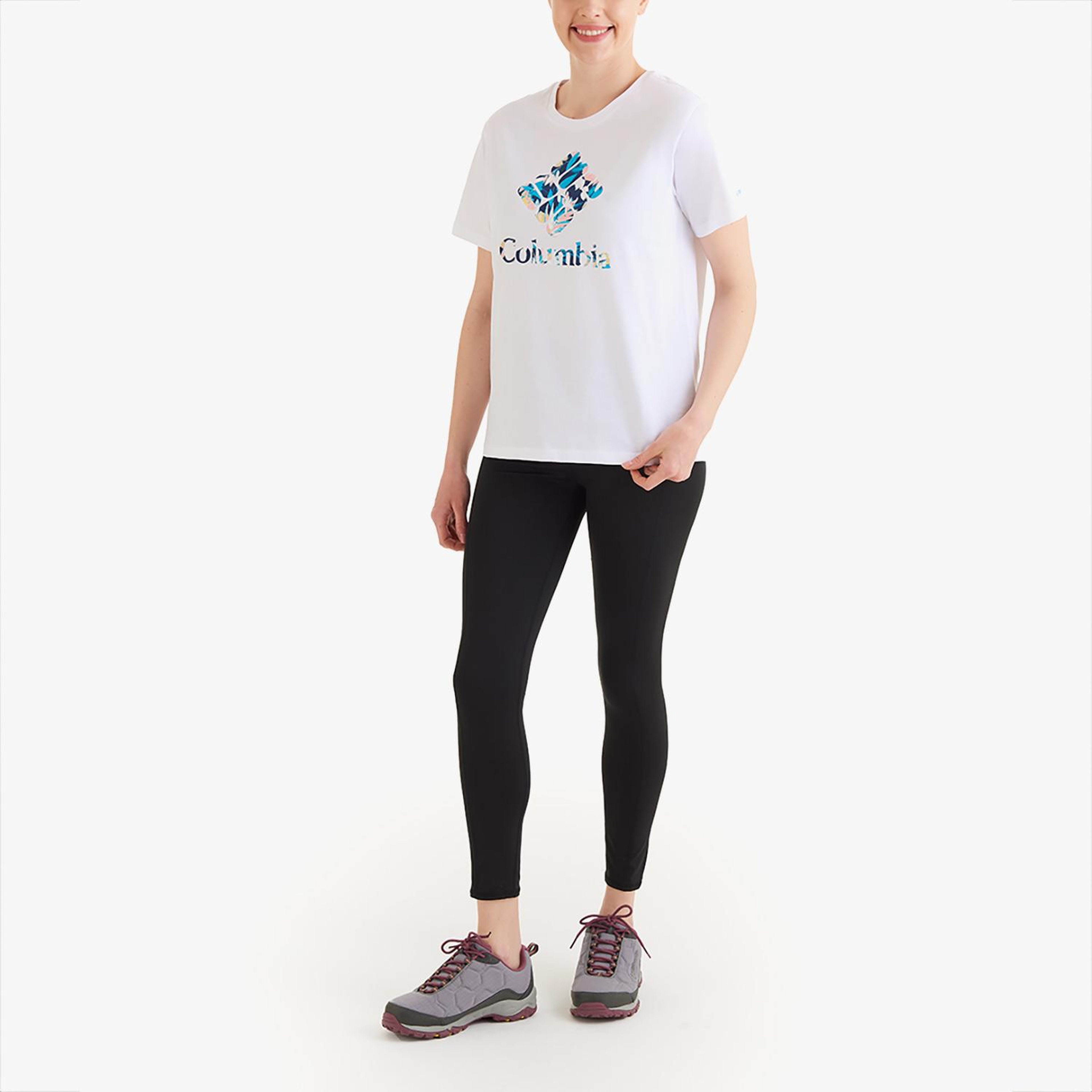 Columbia Boundless Kadın Beyaz Günlük T-Shirt