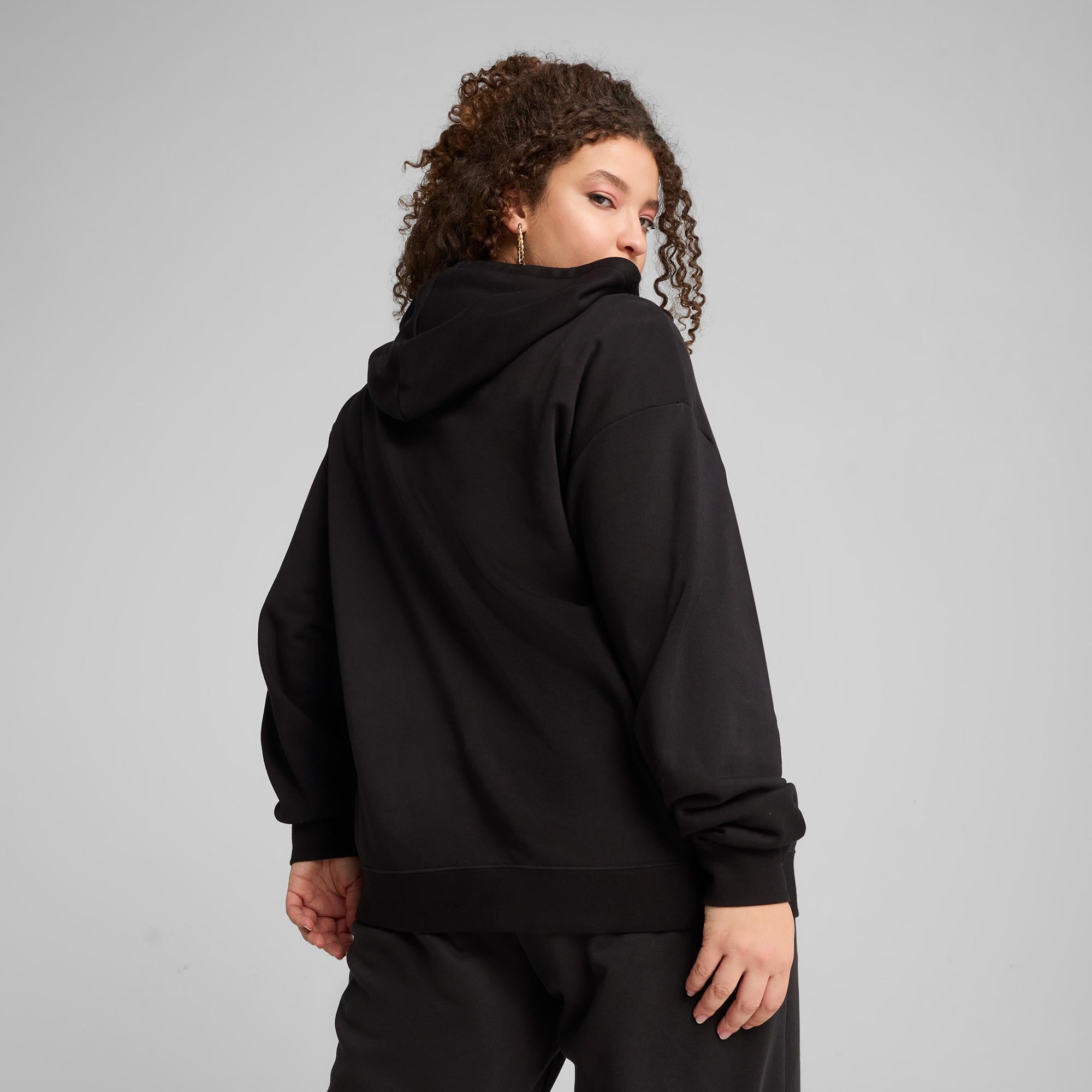 Puma Ess Comfort Full-Zip Kadın Siyah Eşofman Üstü