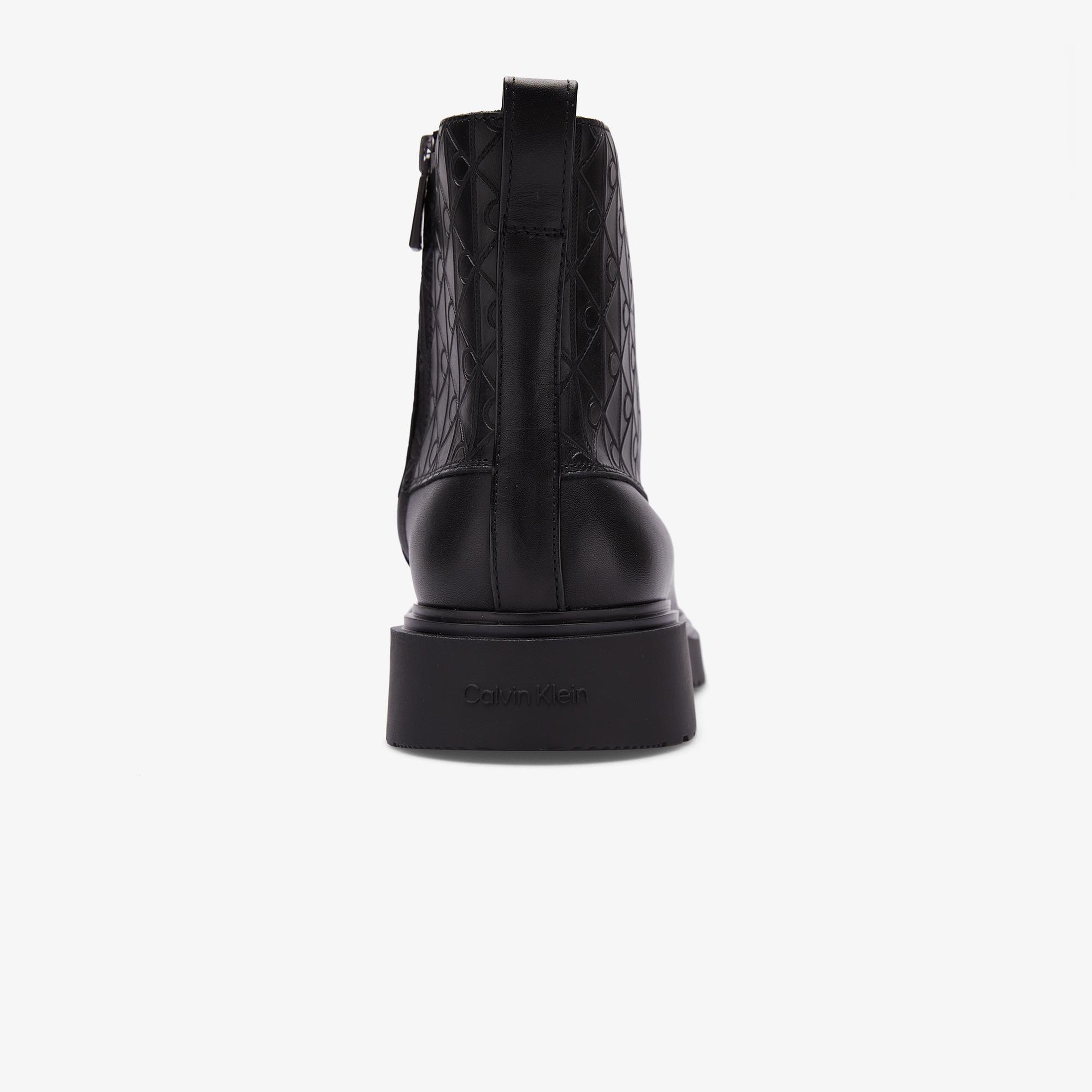Calvin Klein Combat Essential Lace Up Zip Erkek Siyah Bot