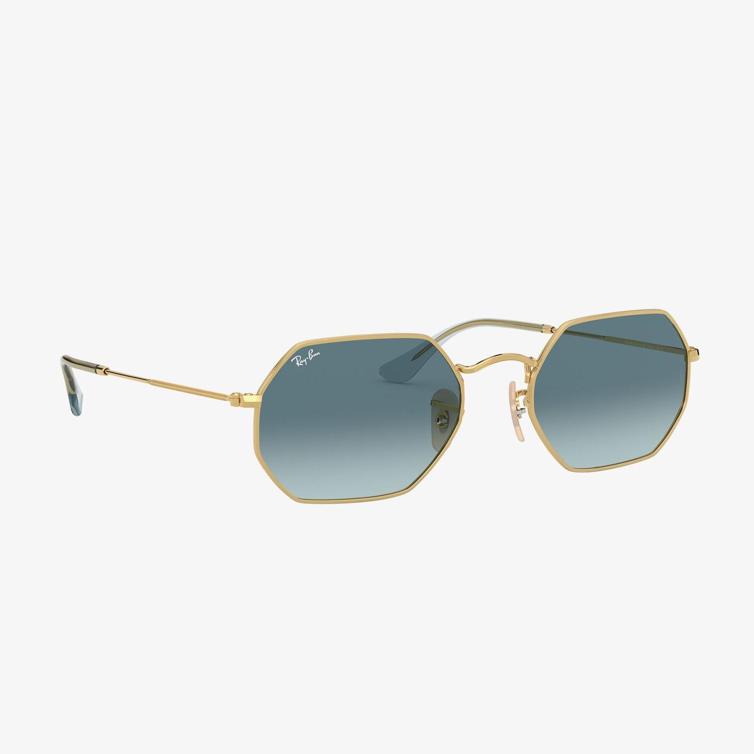 RAY-BAN 0RB3556N Octagonal Unisex Gold Güneş Gözlüğü