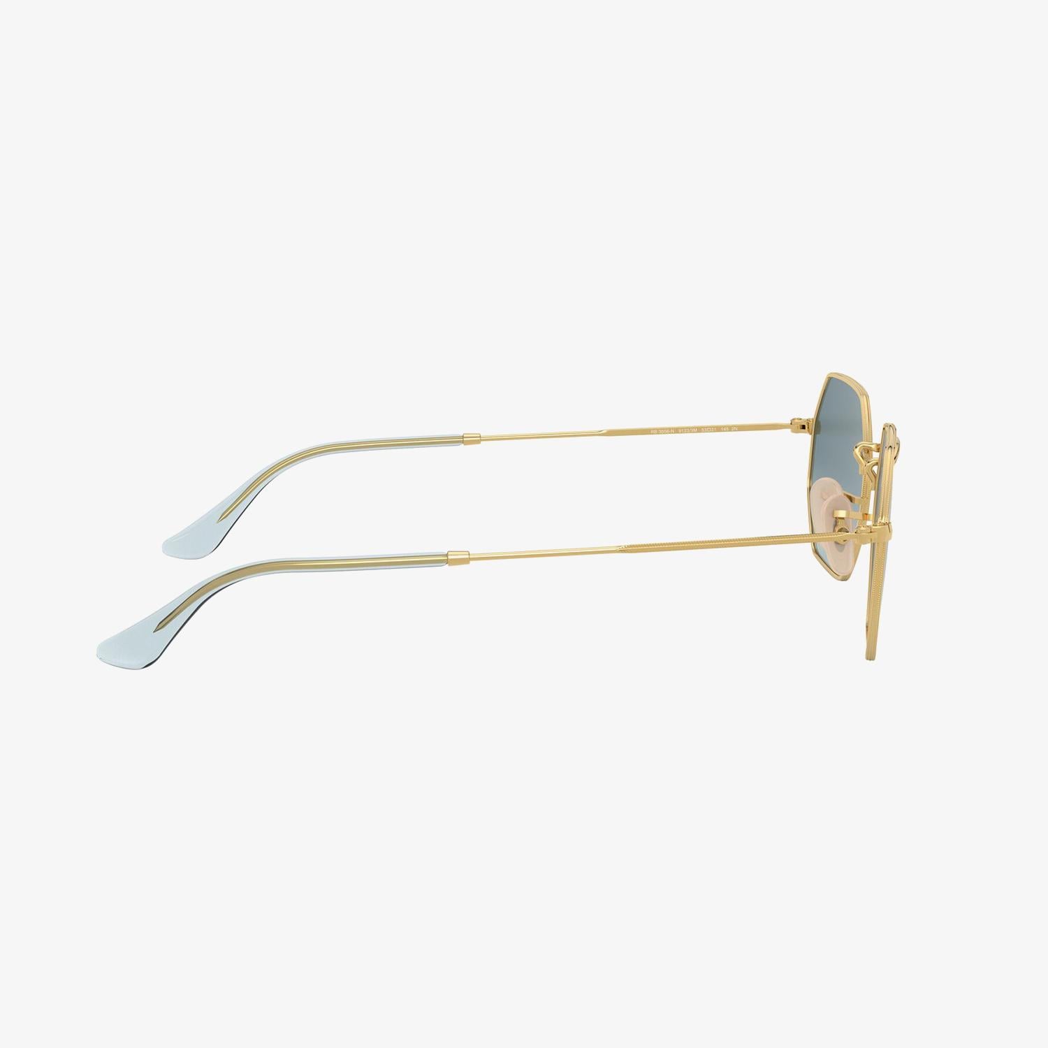 RAY-BAN 0RB3556N Octagonal Unisex Gold Güneş Gözlüğü