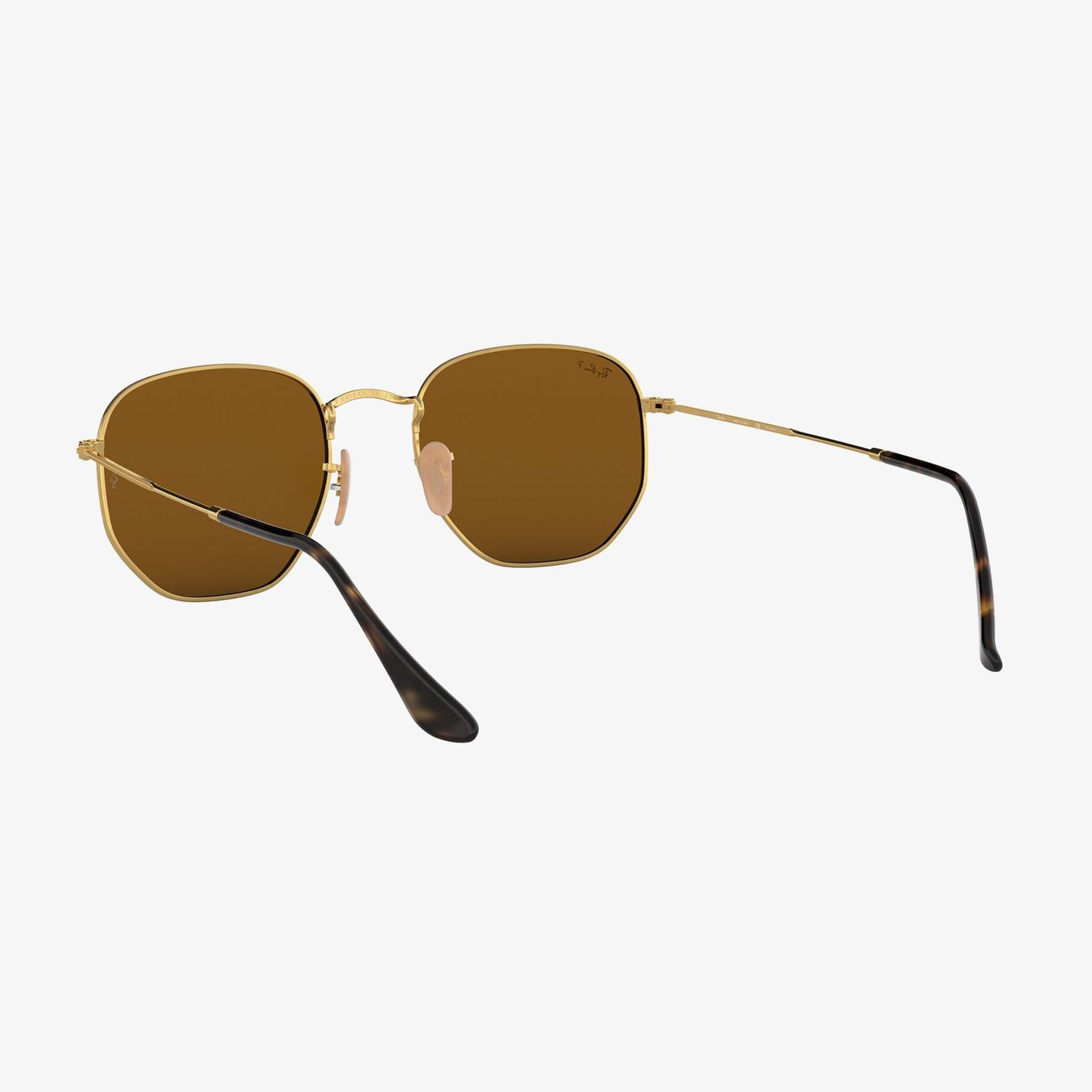 RAY-BAN 0RB3548N Hexagonal Unisex Altın Rengi Güneş Gözlüğü