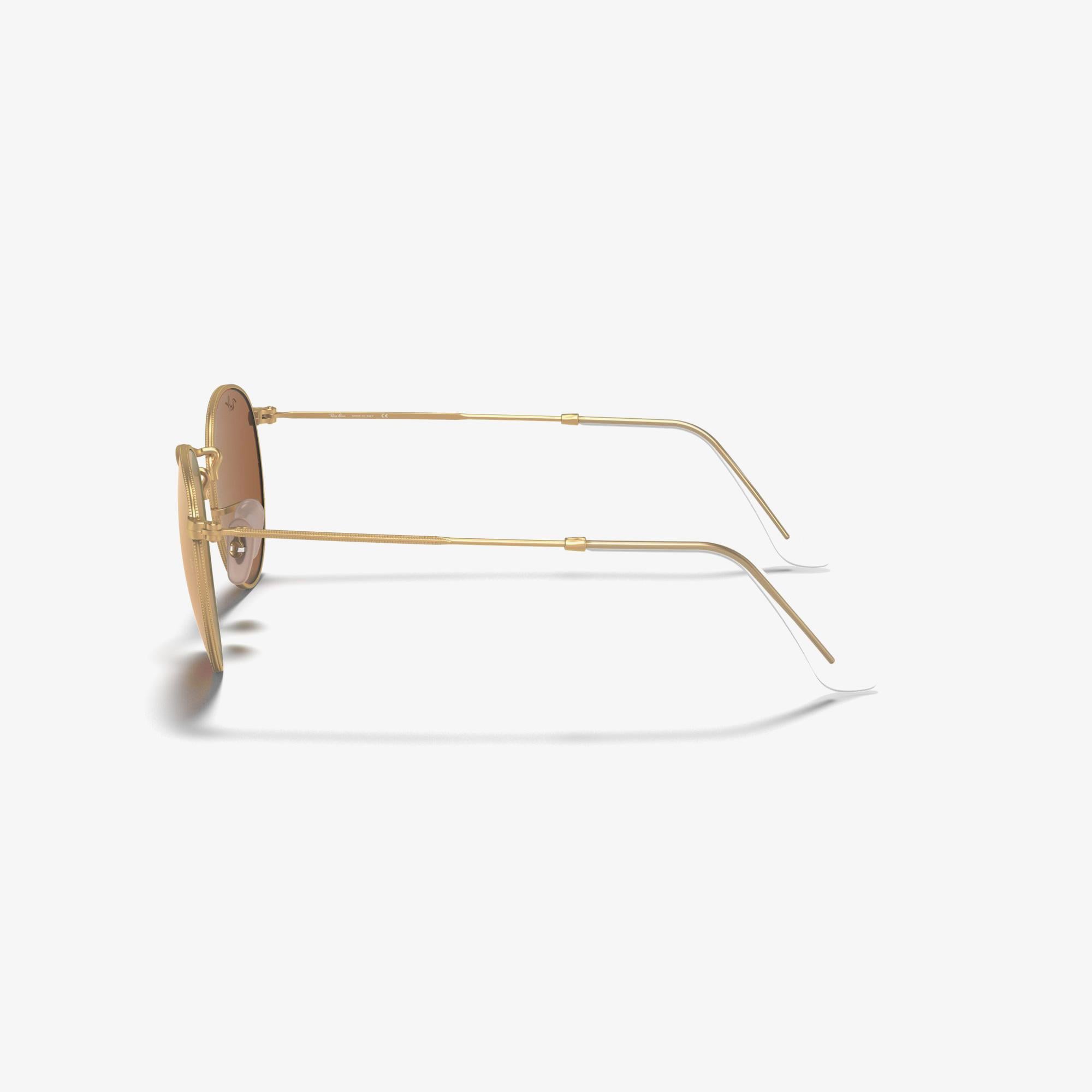 RAY-BAN 0RB3447 Round Metal Erkek Mat Altın Rengi Güneş Gözlüğü