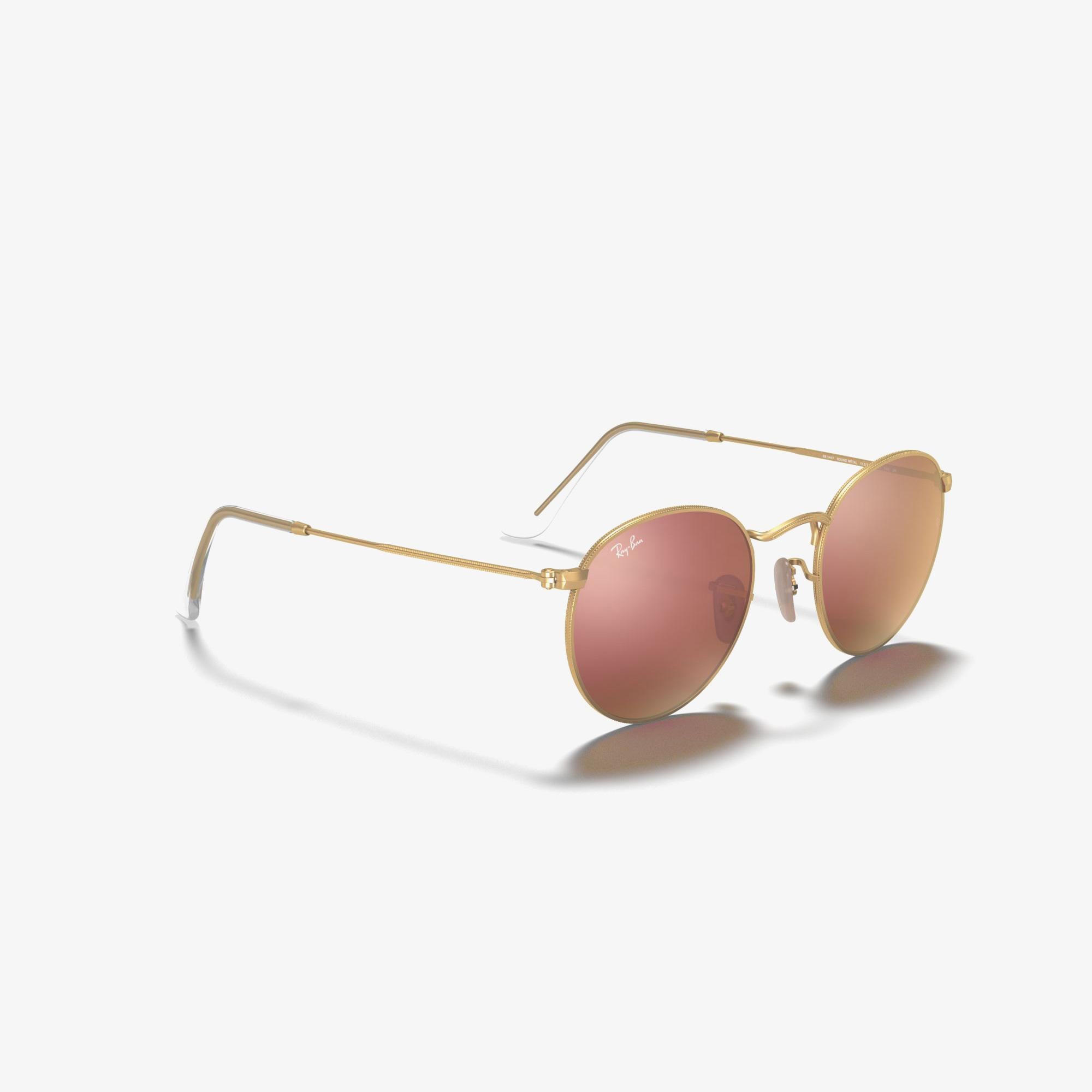 RAY-BAN 0RB3447 Round Metal Erkek Mat Altın Rengi Güneş Gözlüğü