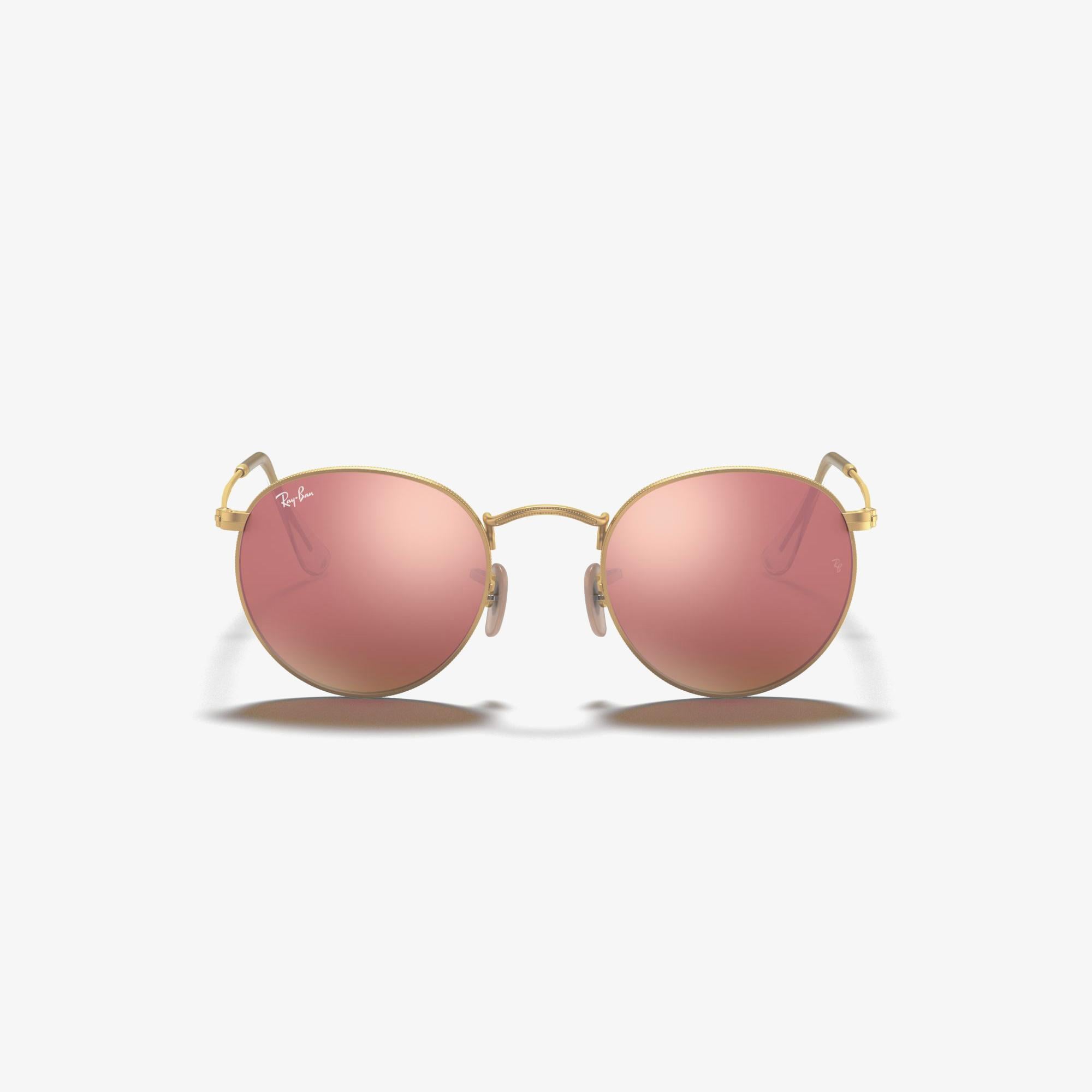 RAY-BAN 0RB3447 Round Metal Erkek Mat Altın Rengi Güneş Gözlüğü