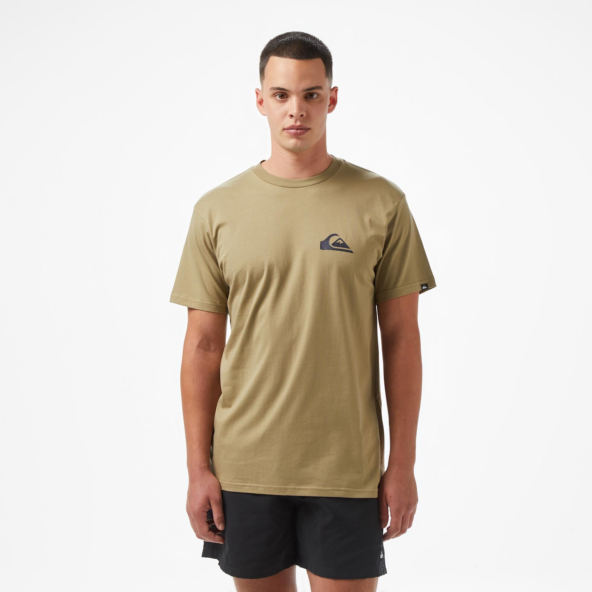 Quiksilver Ev Mini Logo SS Erkek Haki T-Shirt