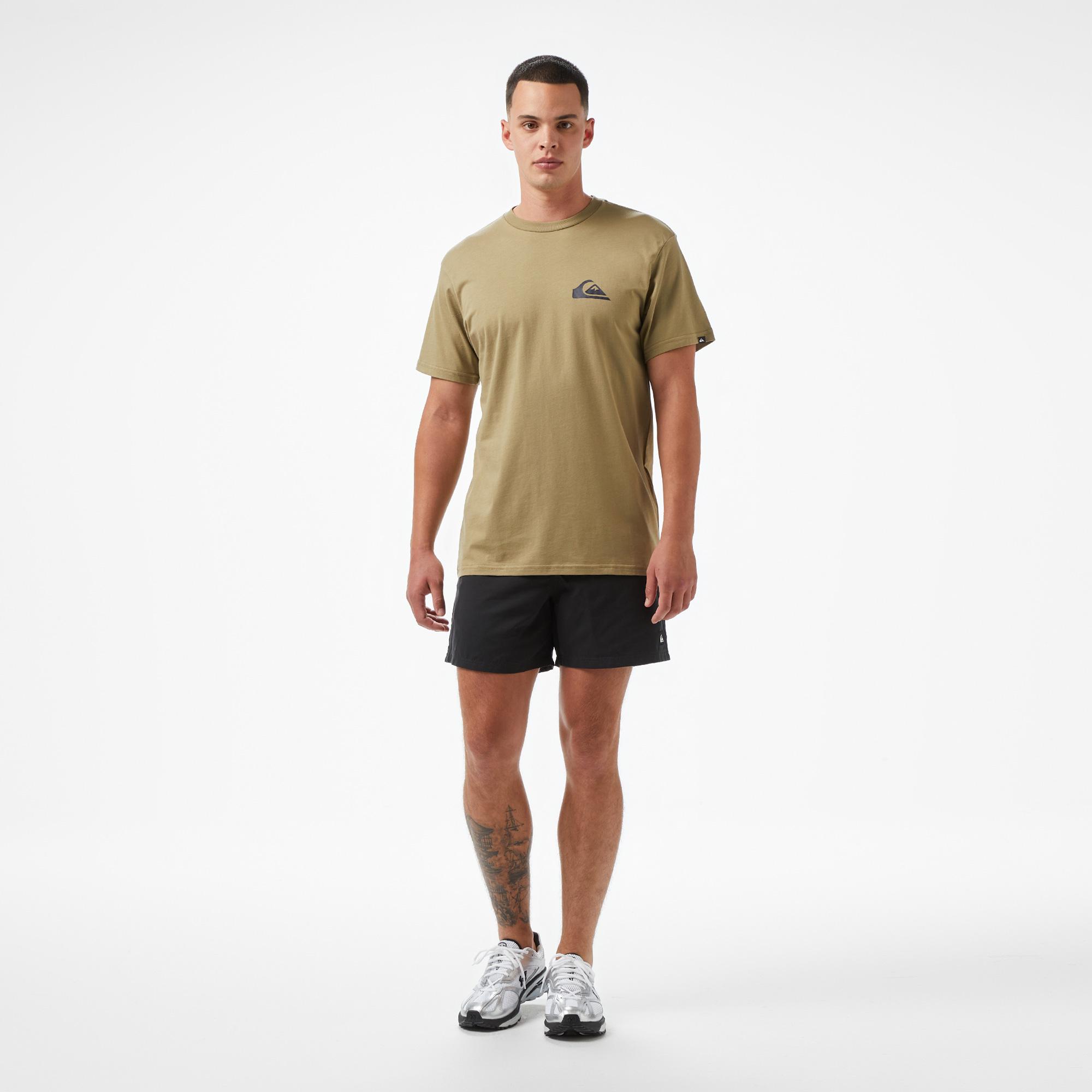 Quiksilver Ev Mini Logo SS Erkek Haki T-Shirt