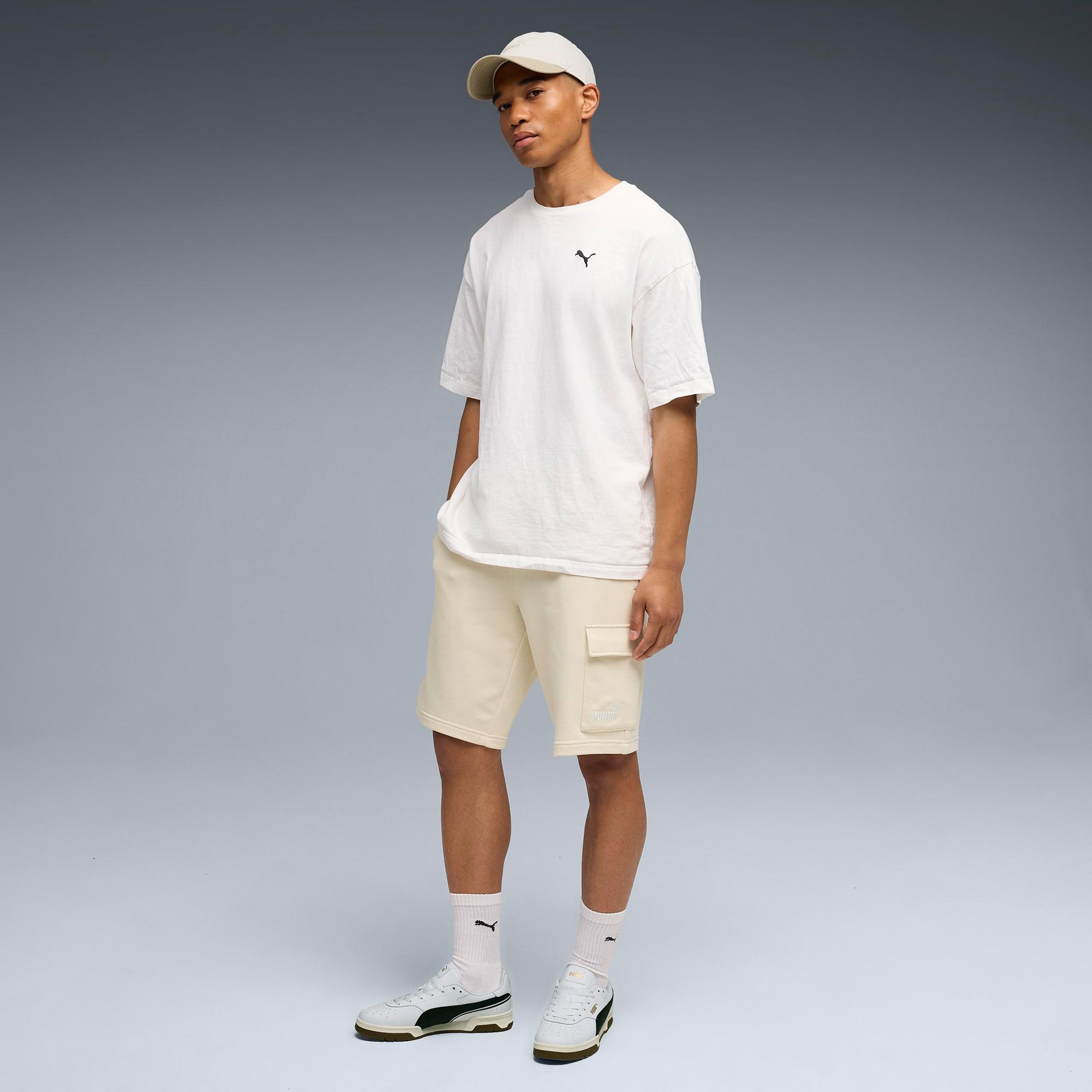 Puma Ess No. 1 Logo Cargo Erkek Krem Şort