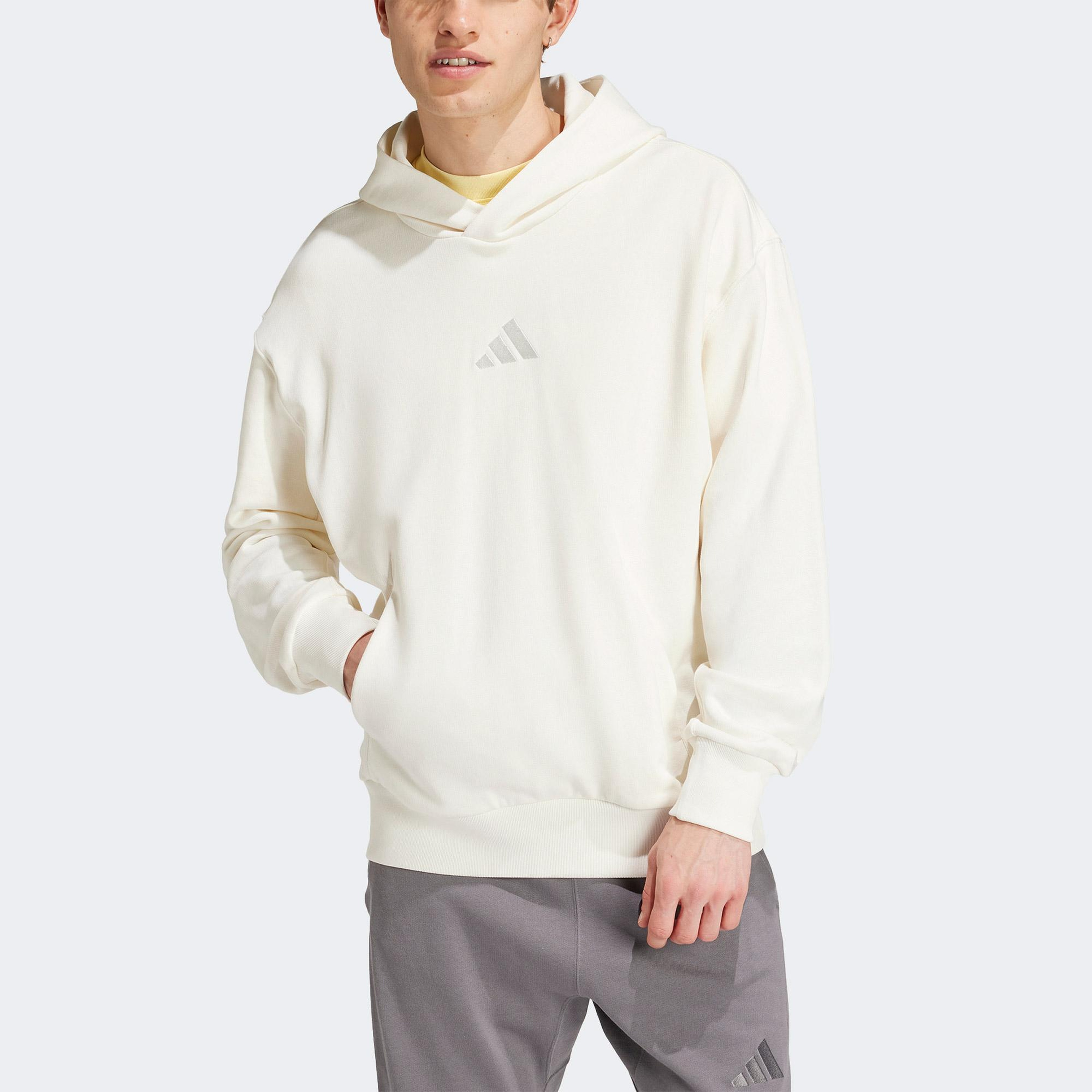 adidas All Szn French Terry Erkek Beyaz Sweatshirt