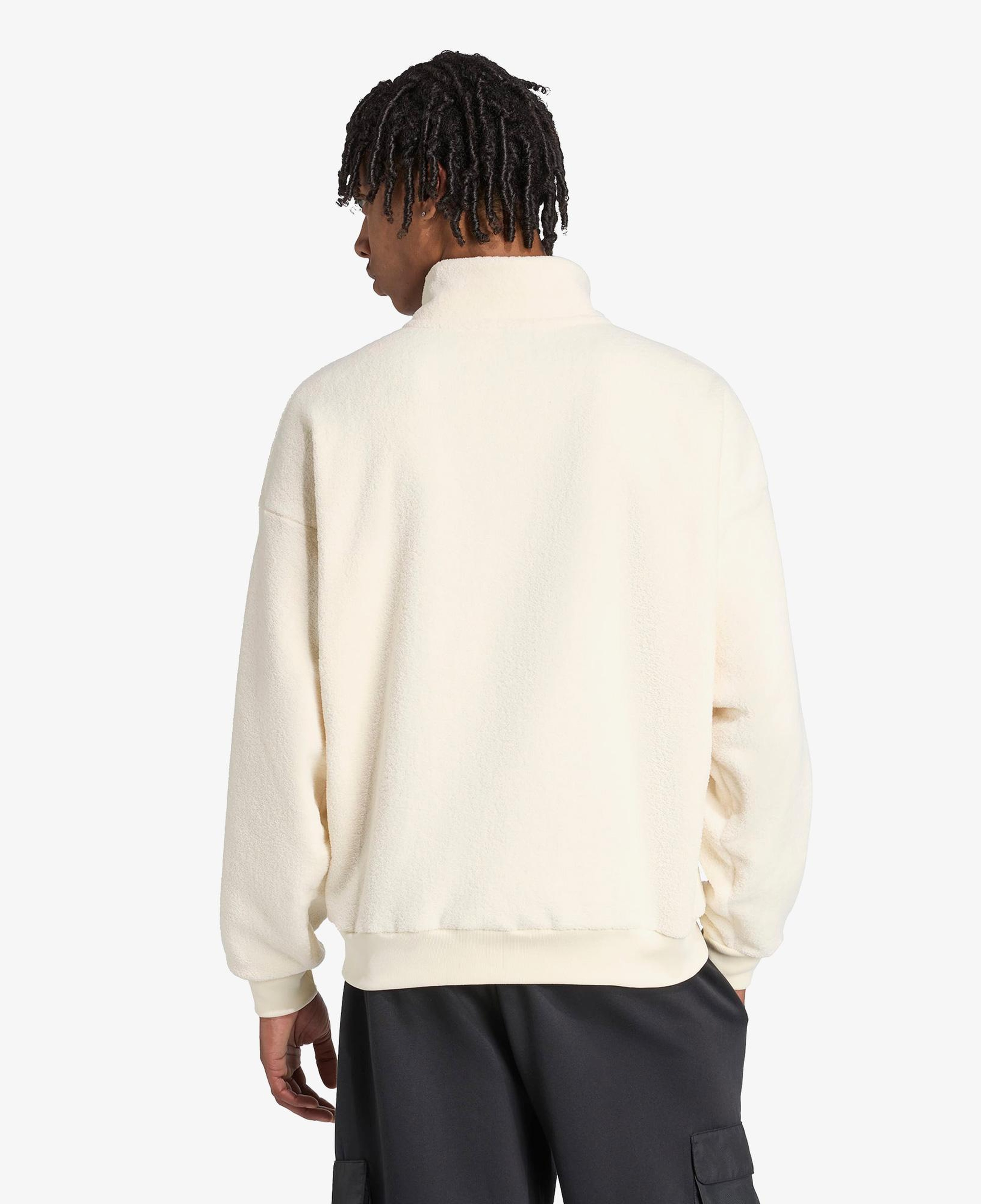 adidas Future icons Small Logo Low Pile Fleece Erkek Beyaz Eşofman Üstü