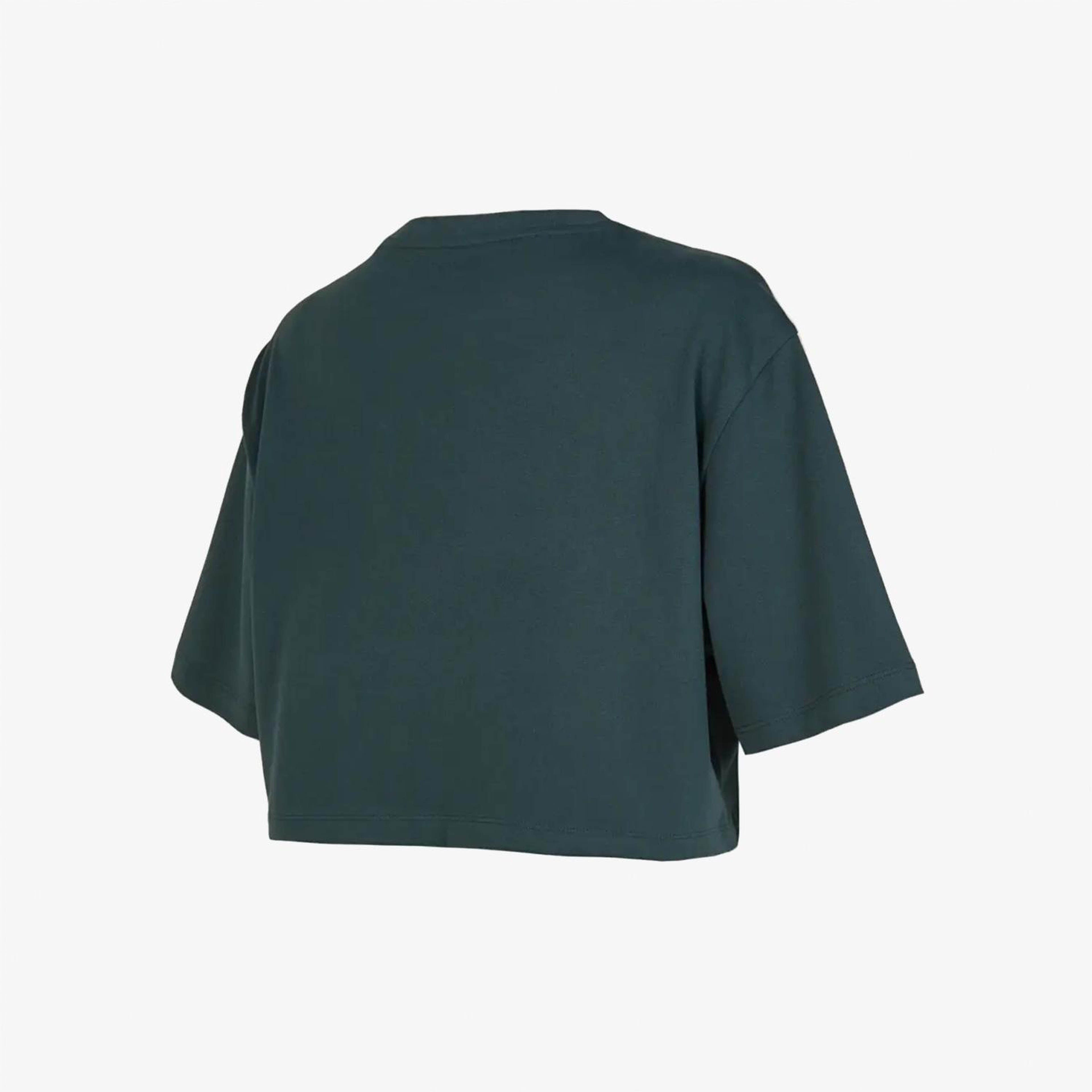 New Balance Lifestyle Crop Kadın Yeşil T-Shirt