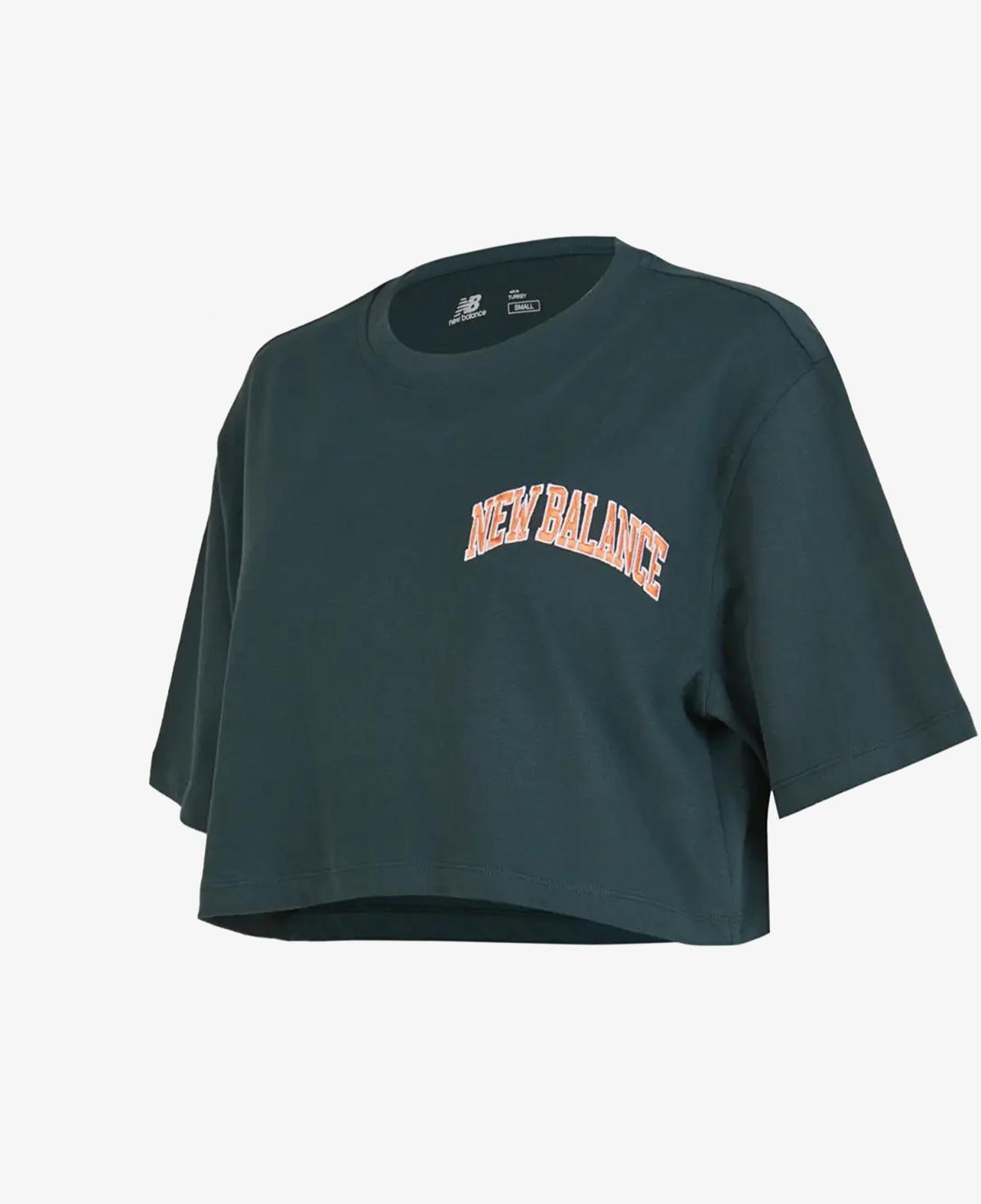 New Balance Lifestyle Crop Kadın Yeşil T-Shirt