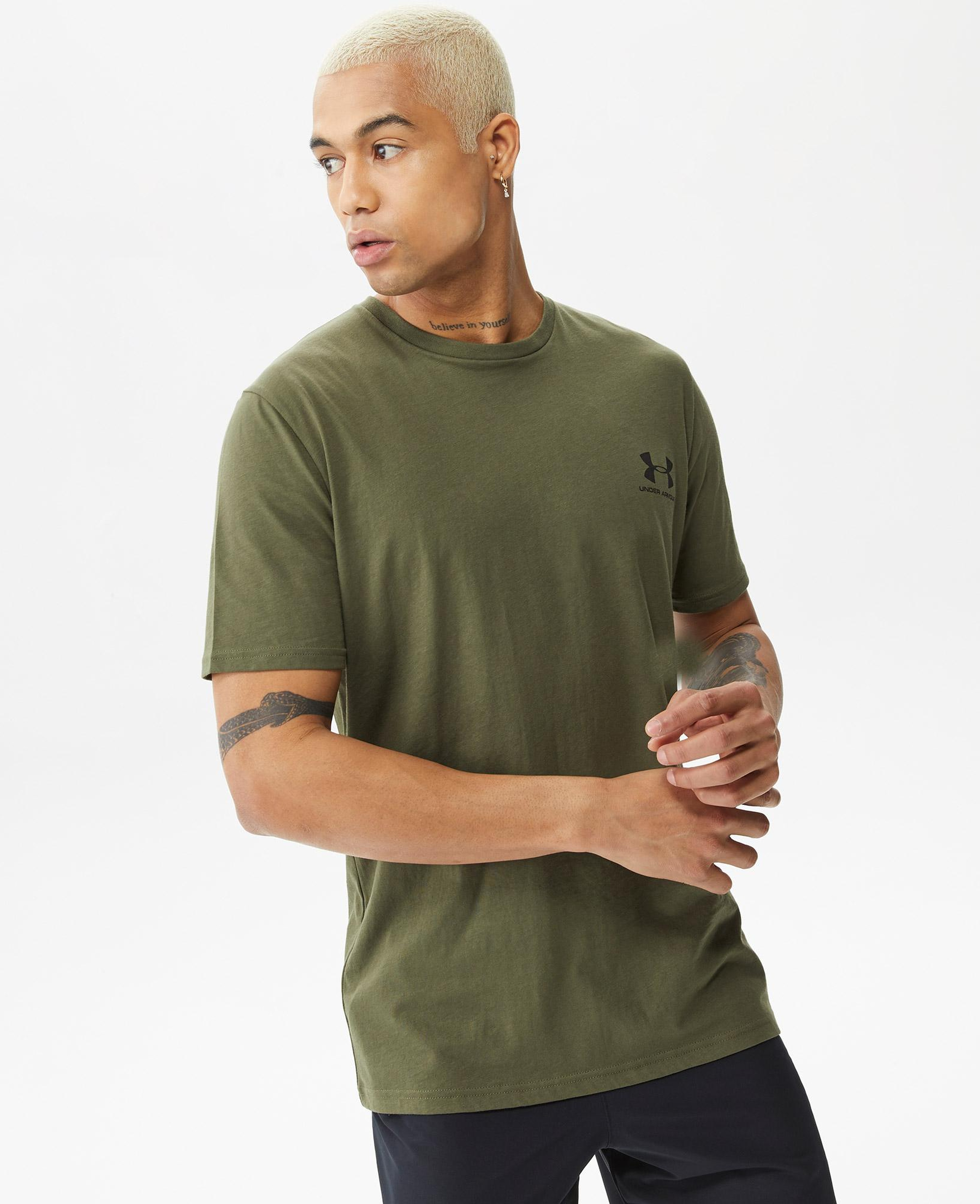 Under Armour Sportstyle Lc Ss Erkek Haki T-Shirt