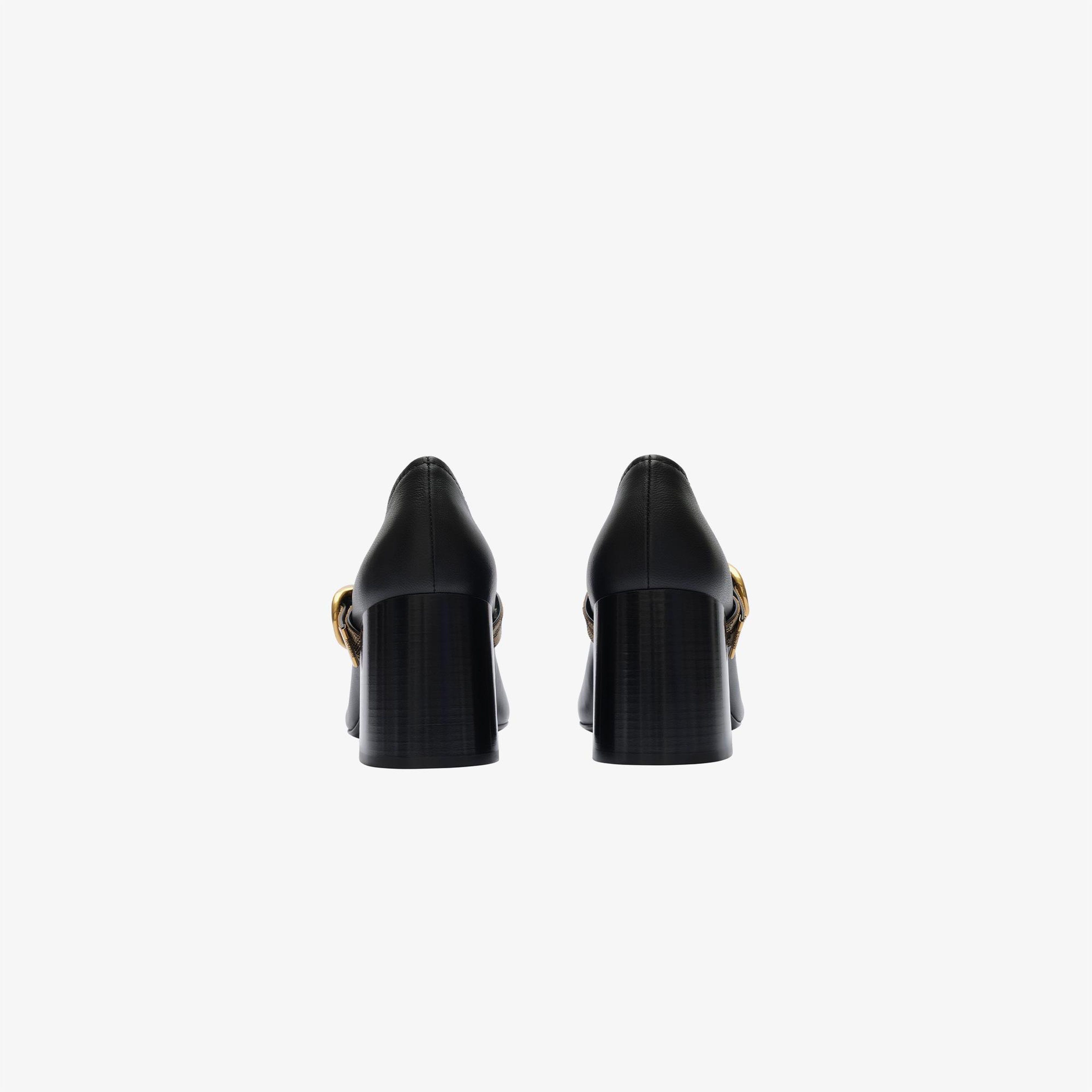 Burberry Robin Pump Check Kadın Siyah Klasik Ayakkabı