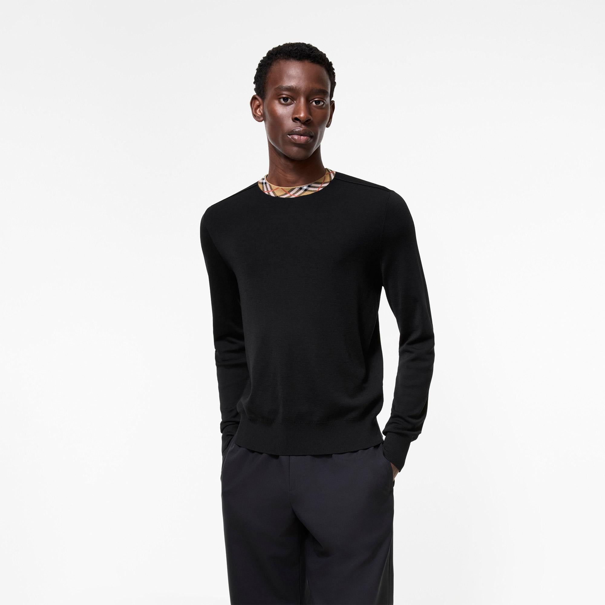 Burberry Michael Erkek Siyah Triko
