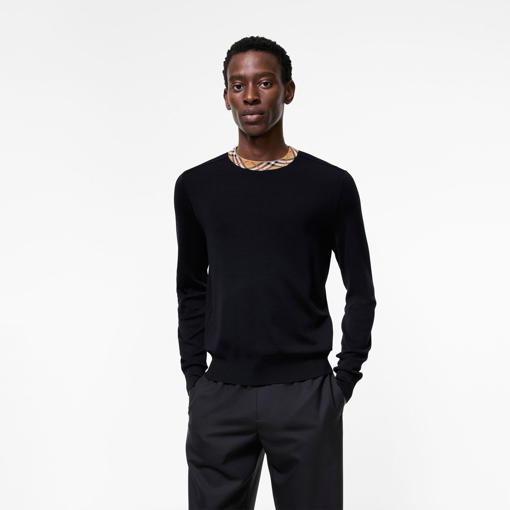Burberry Michael Erkek Lacivert Triko